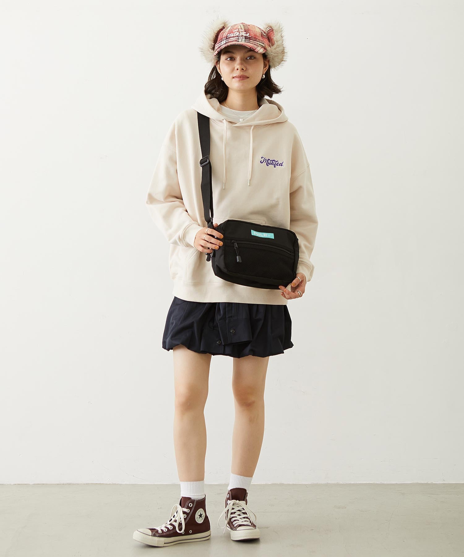 LEOPARD PRINT CHERRY PATCH SWEAT HOODIE