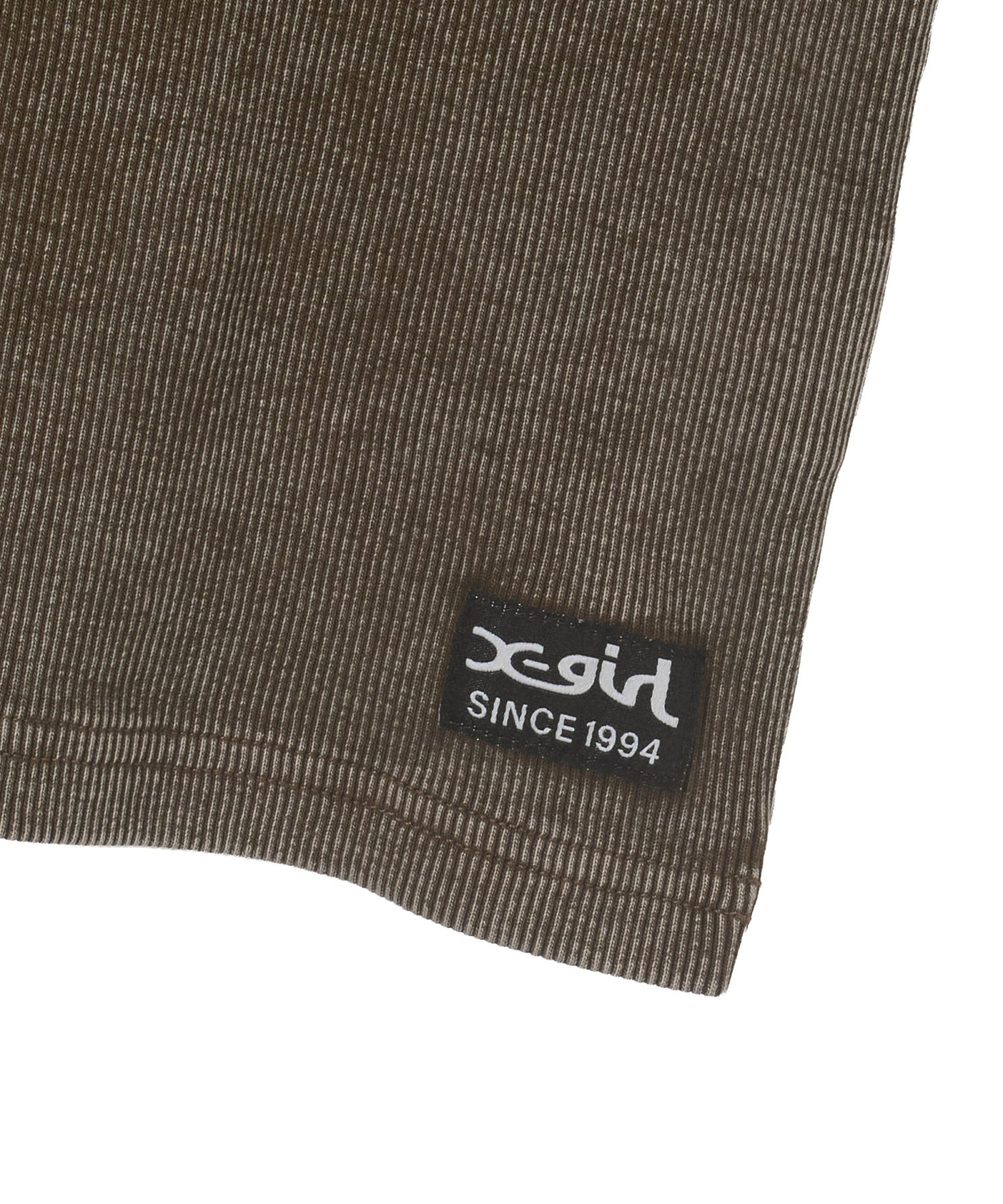 FADED LACED UP SLEEVE S/S COMPACT TOP