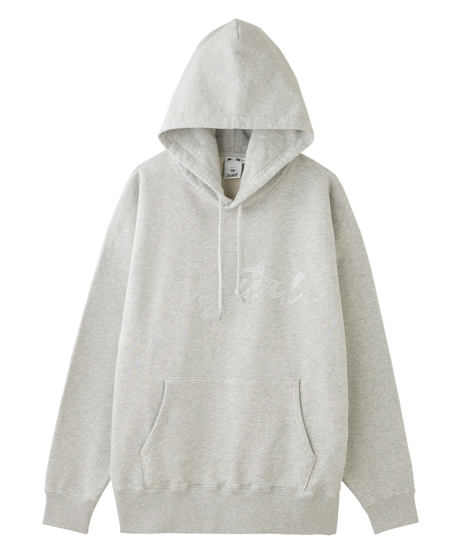 RHINESTONE STAR CURSIVE LOGO SWEAT HOODIE