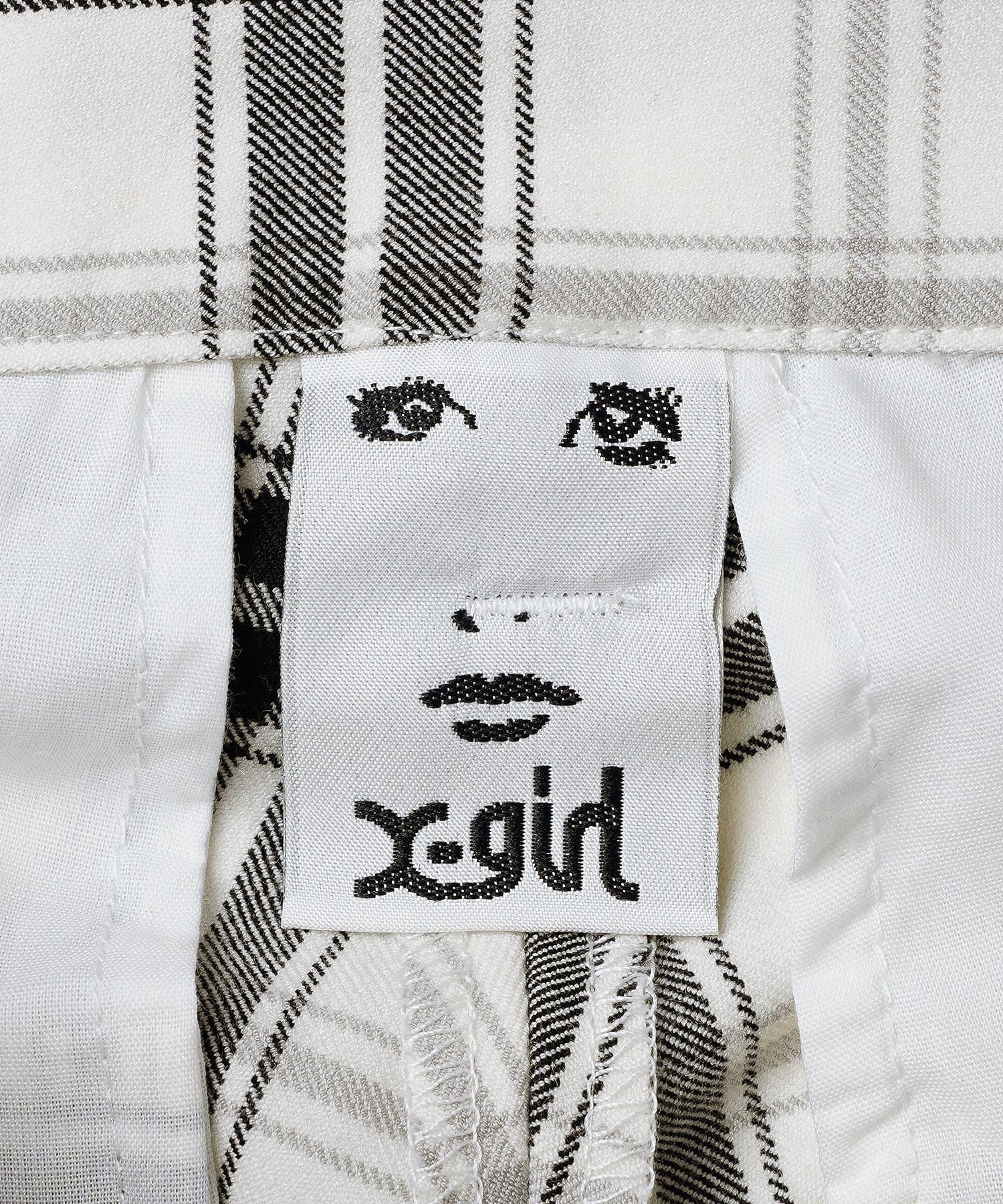 PLAID STRAIGHT LEG PANTS X-girl