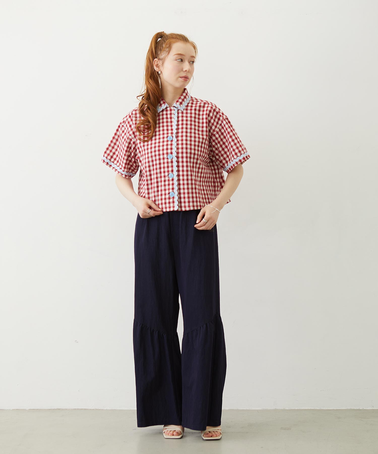 TRIMMED GINGHAM CHECK SHIRT