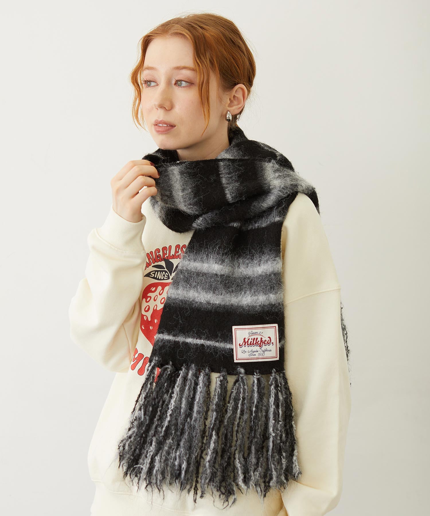 STRIPED FRINGE STOLE