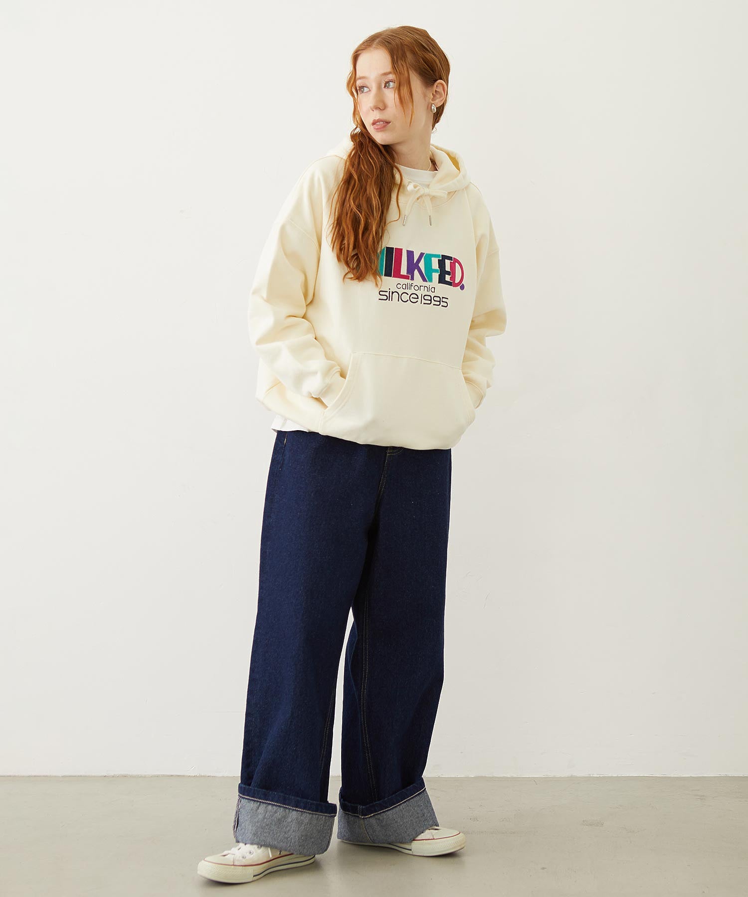 RETRO LOGO FELT PATCH SWEAT HOODIE