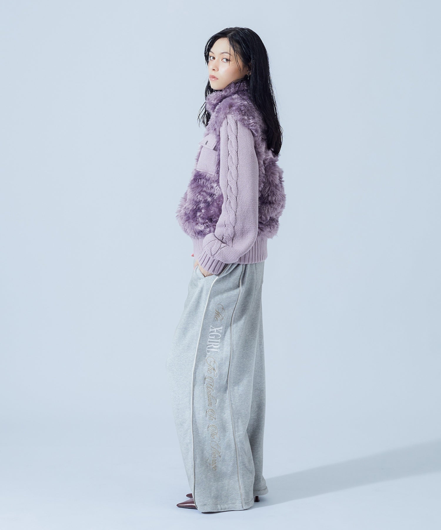 FADED SIDE ZIP SWEATPANTS