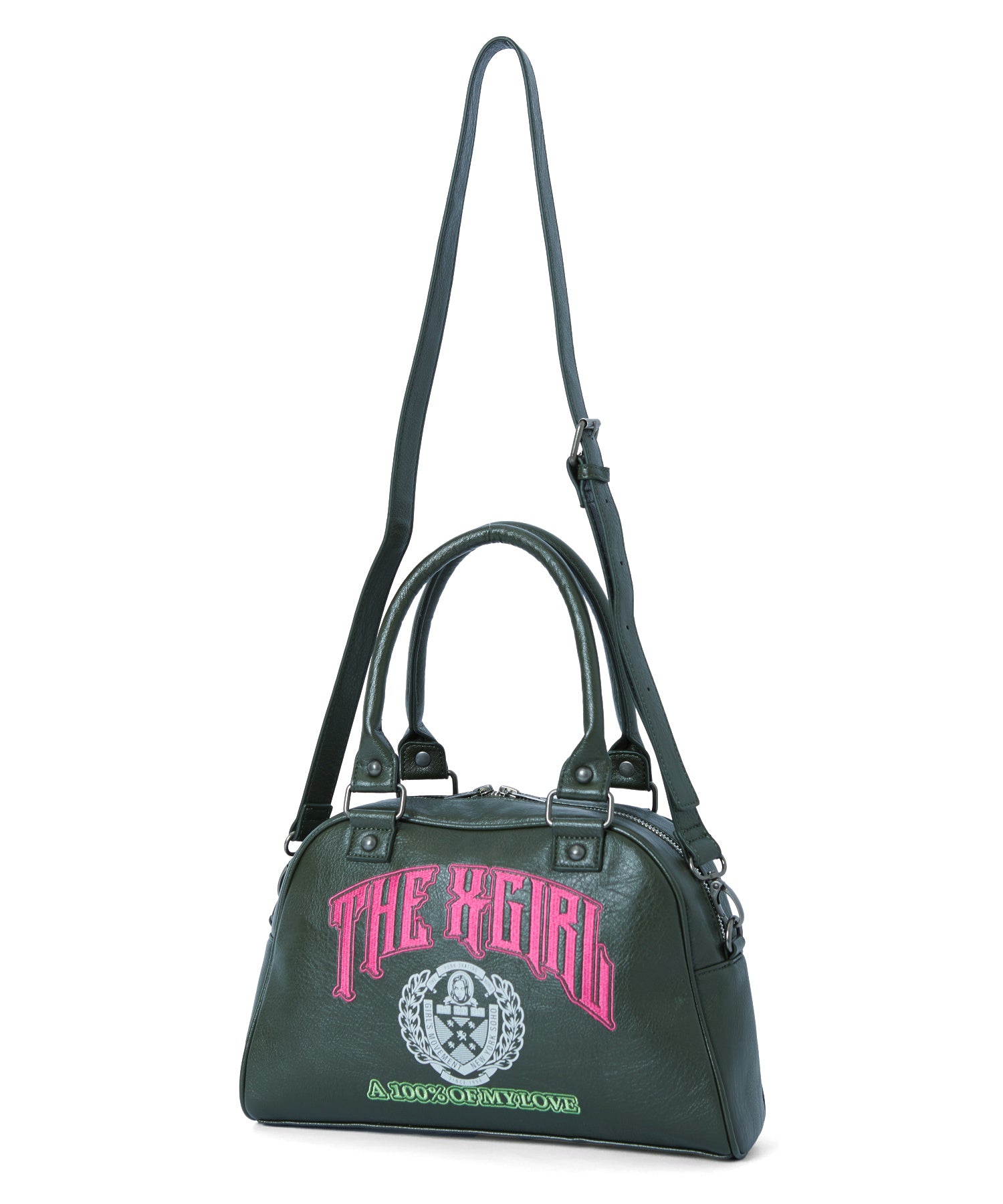 FACE EMBLEM AND LOGO BOSTON BAG