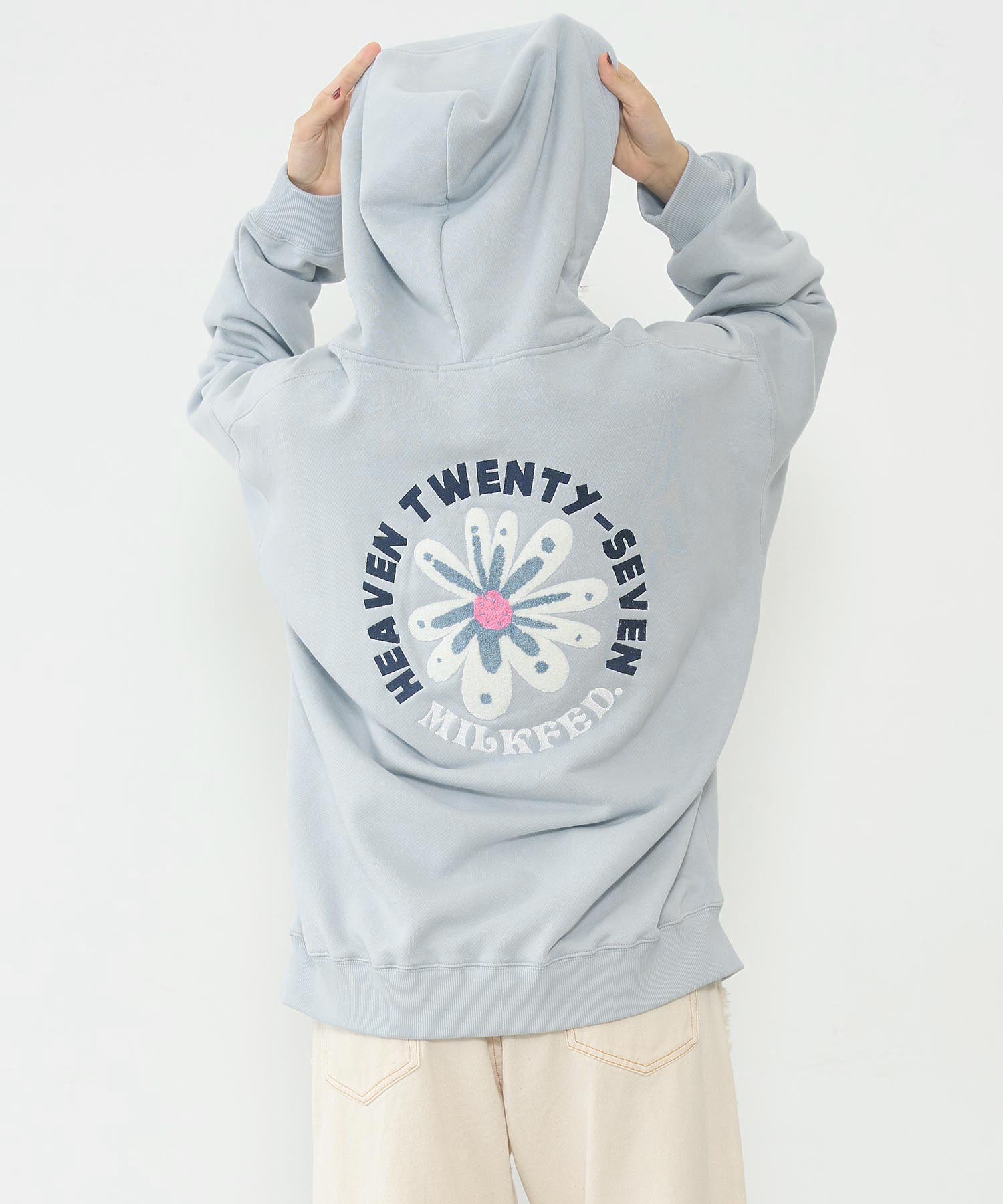 EMBROIDERD FLOWER SWEAT HOODIE