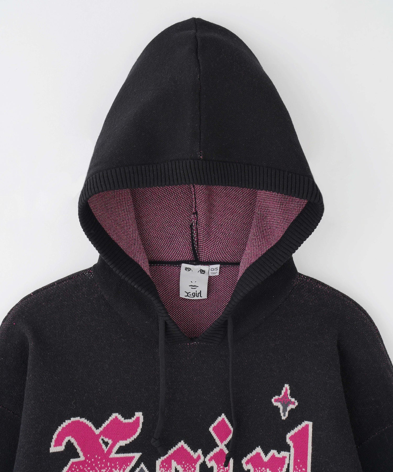 GRADIENT LOGO JACQUARD KNIT HOODIE