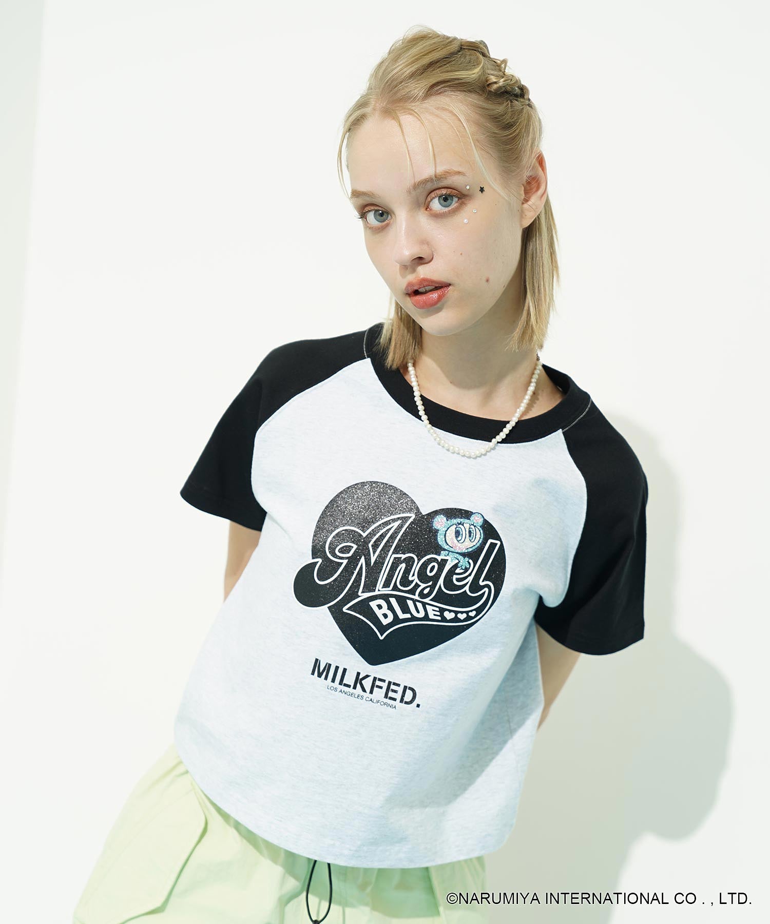 MILKFED. × ANGEL BLUE COMPACT B/B TEE