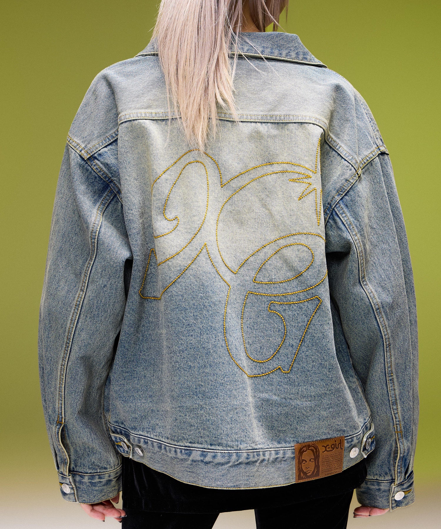 LOGO MARK STITCHED DENIM JACKET