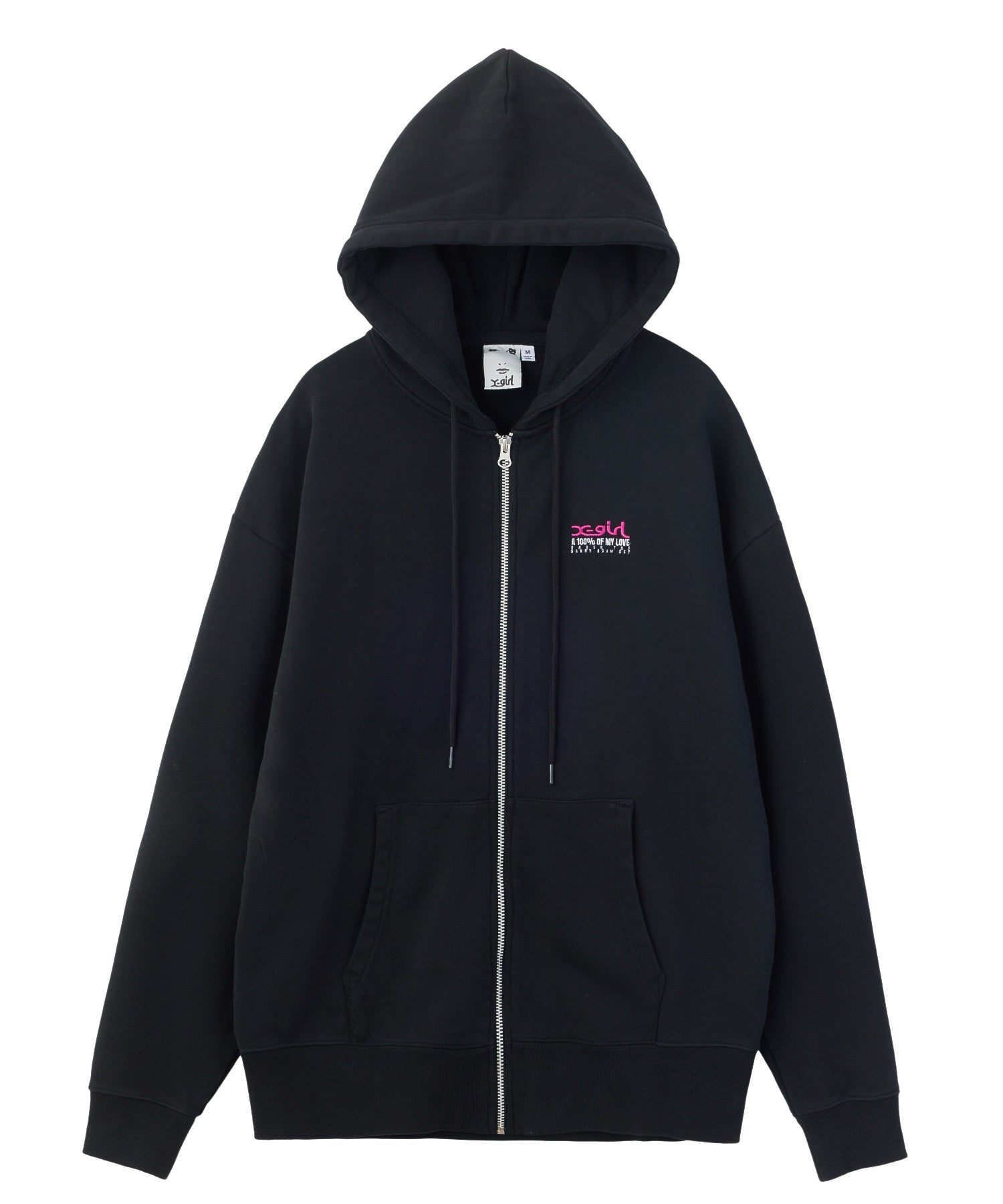 FACE BOX AND MESSAGE ZIP UP SWEAT HOODIE