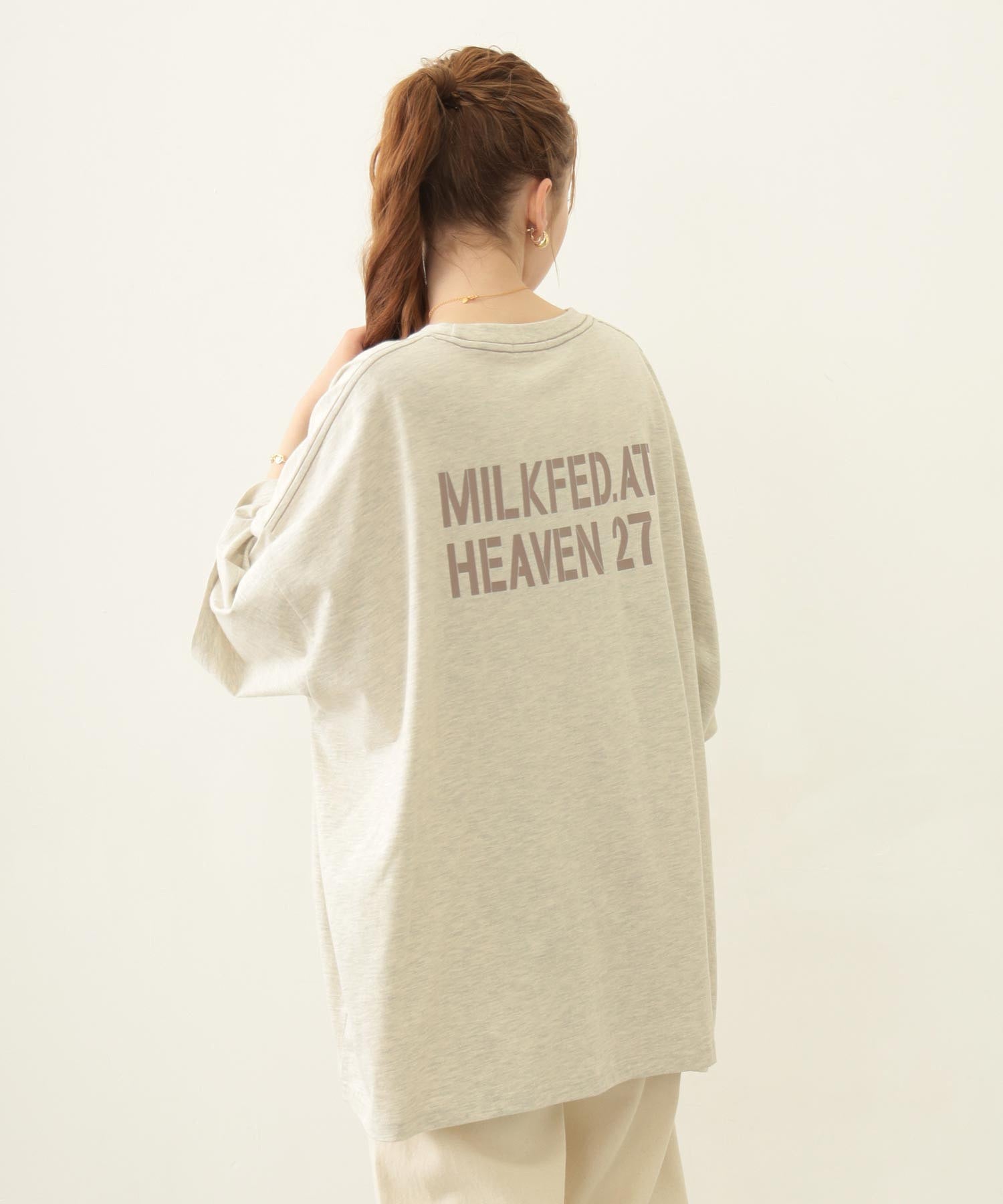 MILKFED. AT HEAVEN27 SUPER BIG S/S TOP