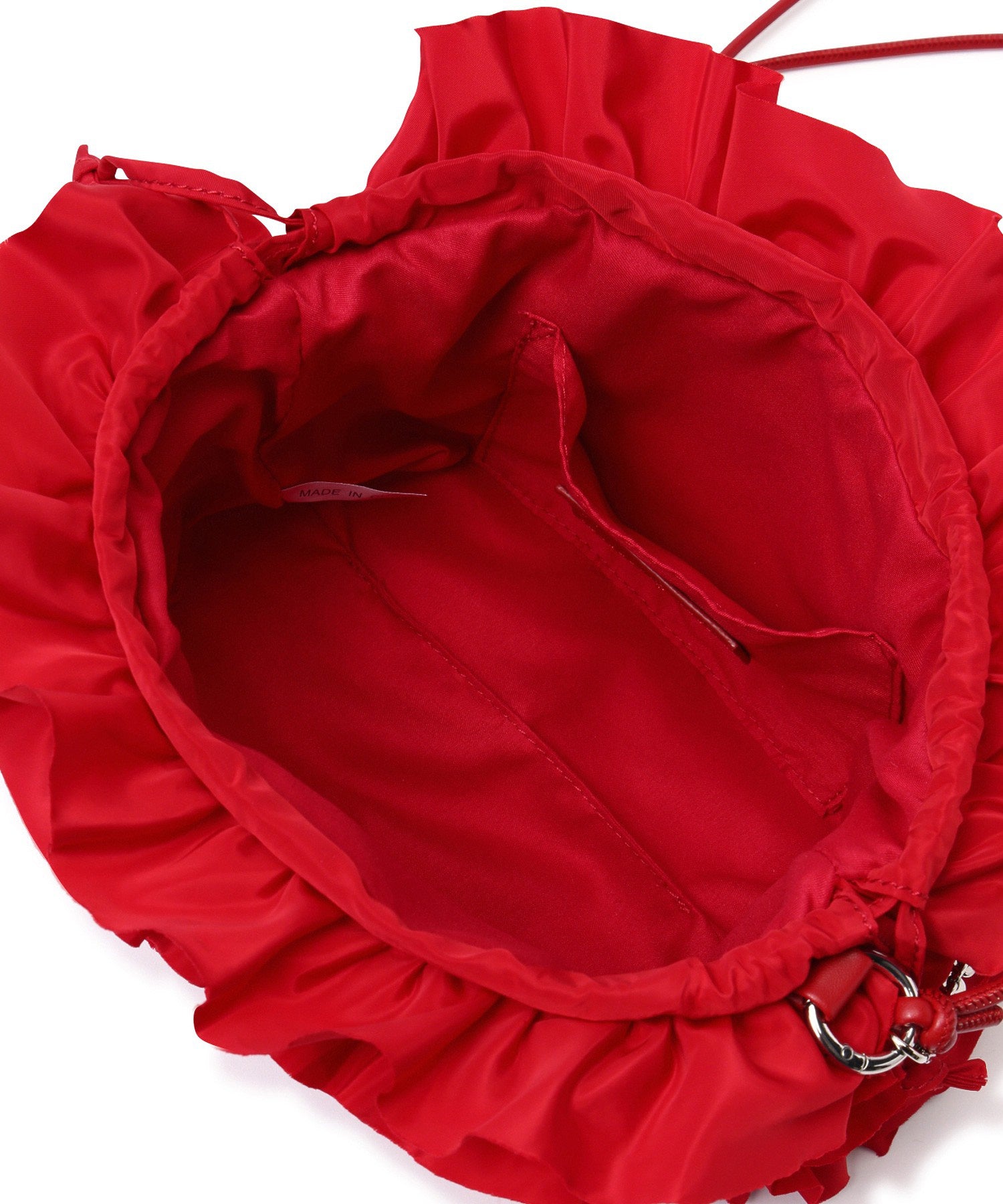 ボリュームフリル巾着バッグ