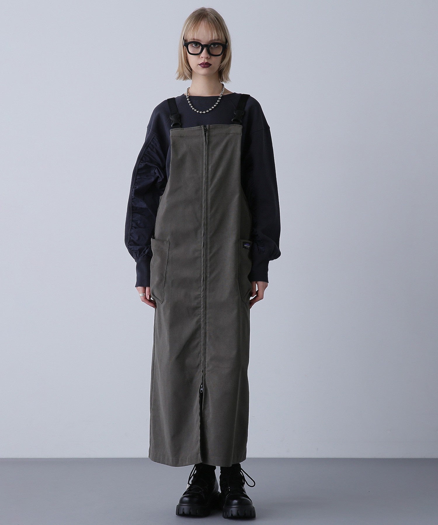 GENE HEAVENS×THOUSAND MILE<br><br>サウザンドマイル コラボレーション フロントジップ サロペット