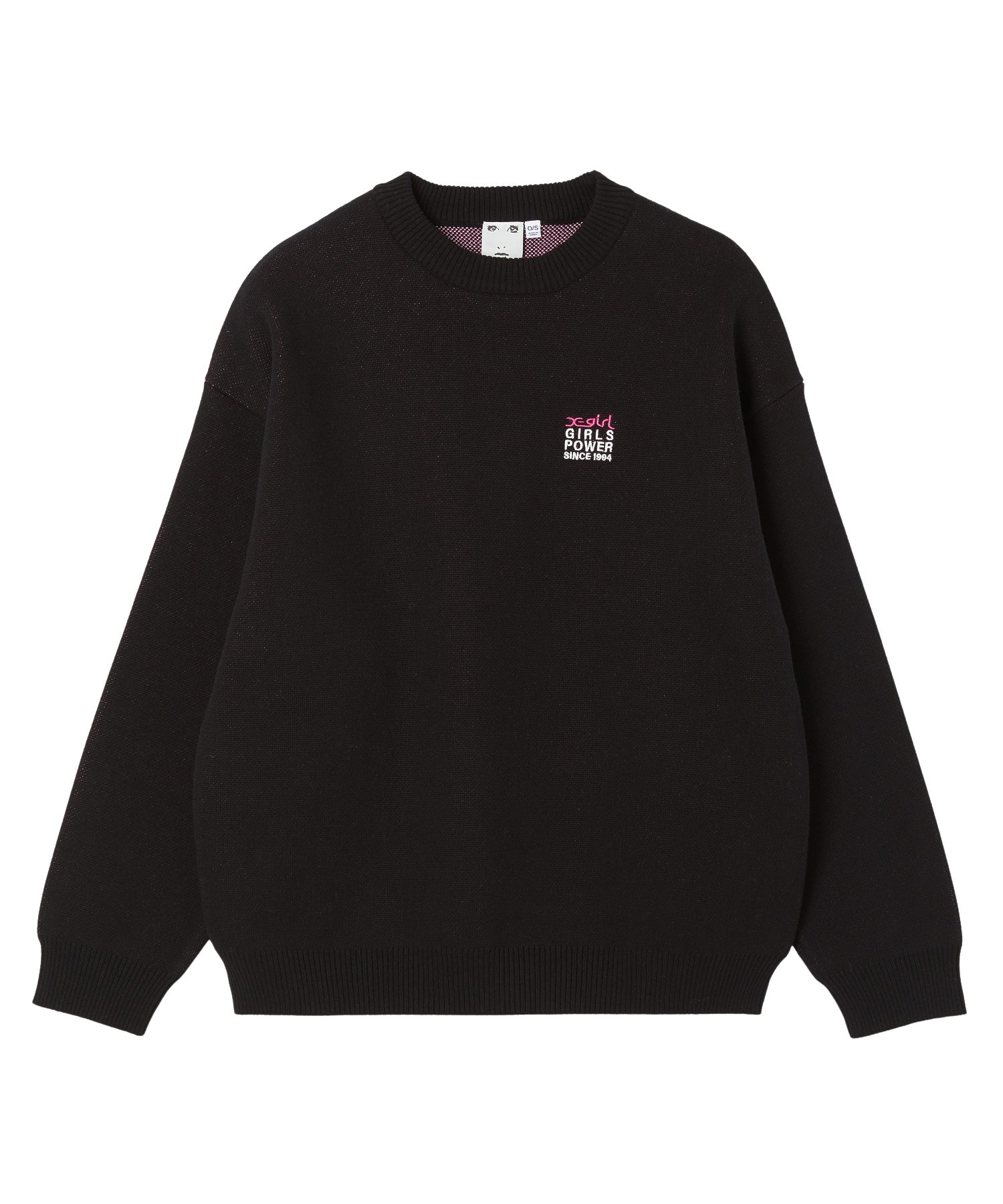 BOX LOGO AND FACE JACQUARD KNIT TOP