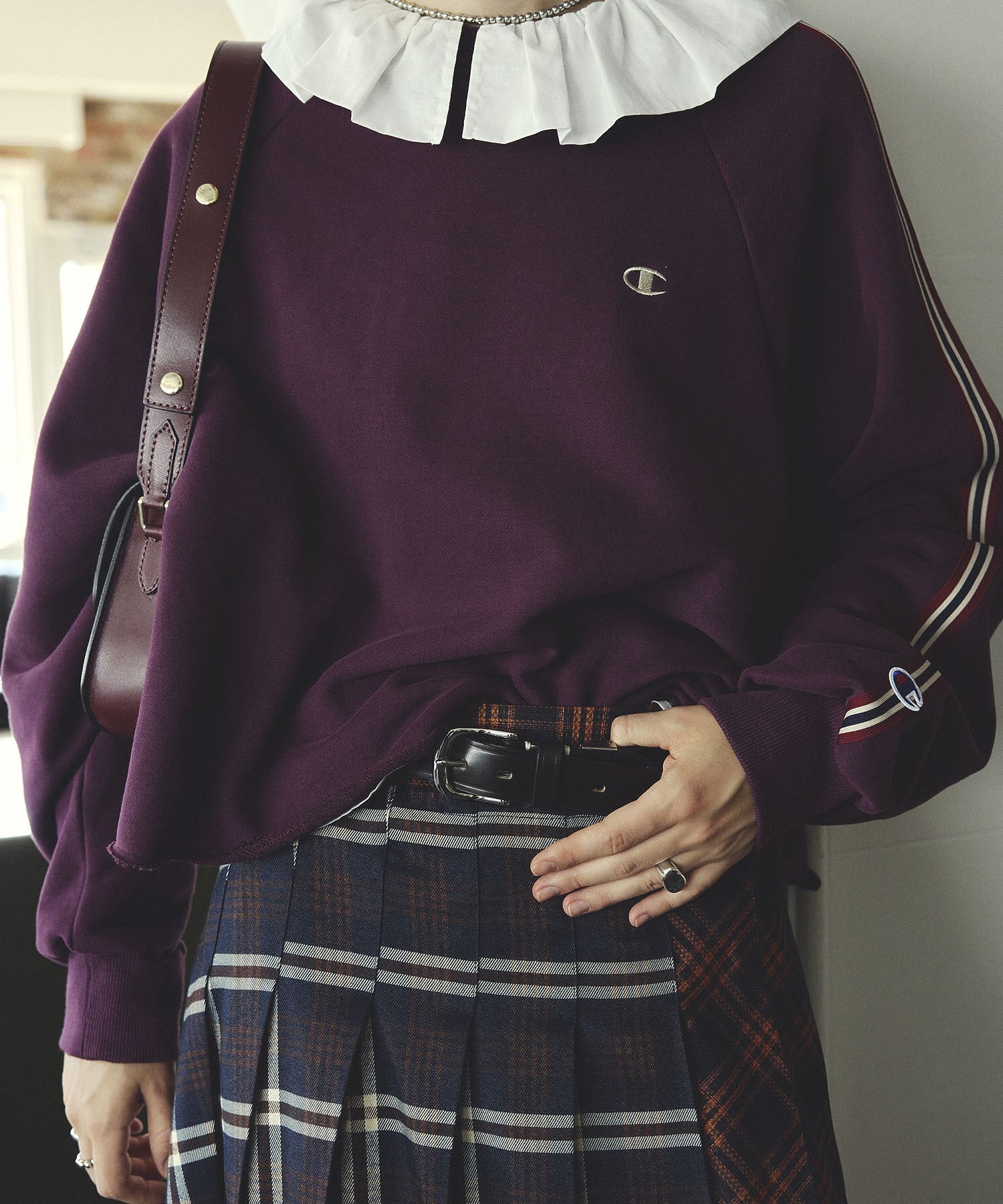 【Champion別注】ROSE BUD×Champion SIDE LINE SWEAT