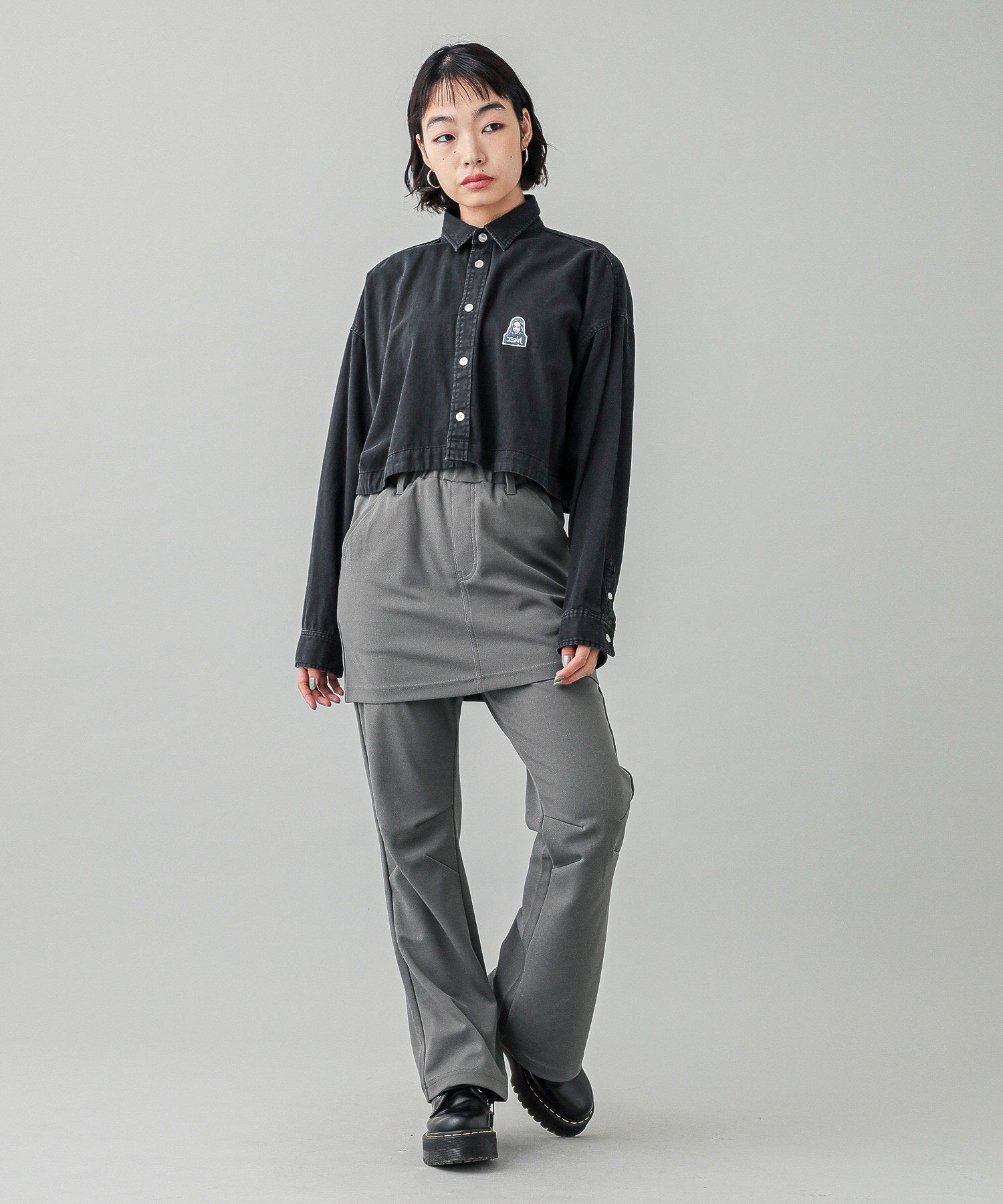 FACE 2WAY LENGTH L/S SHIRT