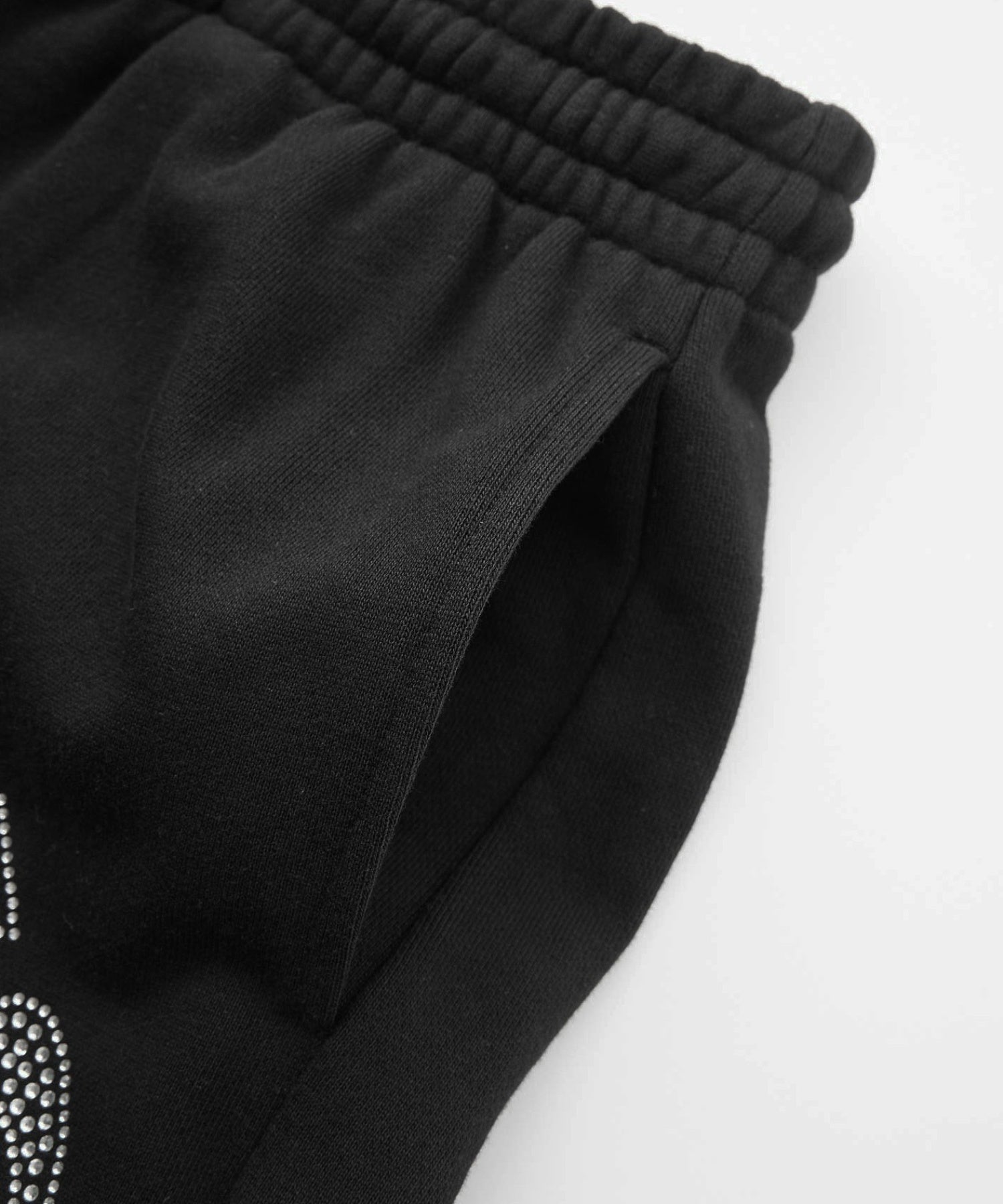 RHINESTONE CURSIVE LOGO SWEAT PANTS