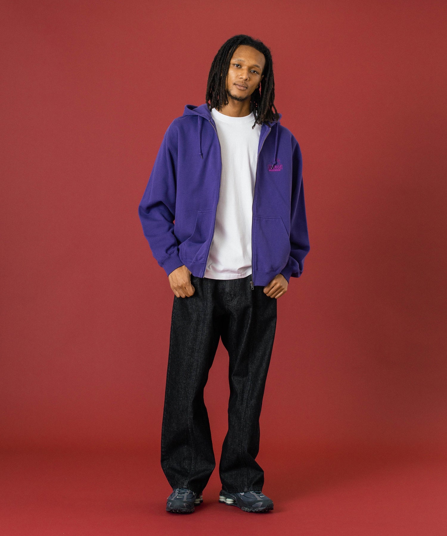 BACKSIDE OG ZIP UP HOODED SWEATSHIRT