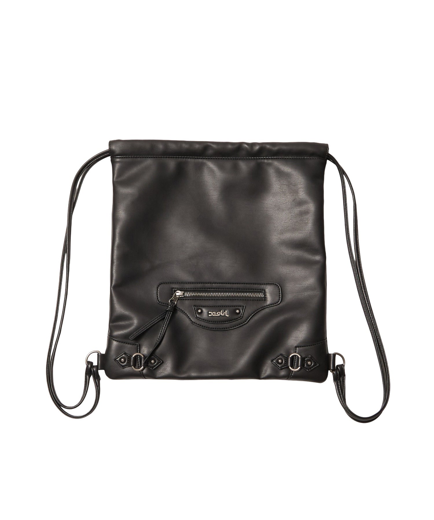 FAUX LEATHER UTILITY KNAPSACK