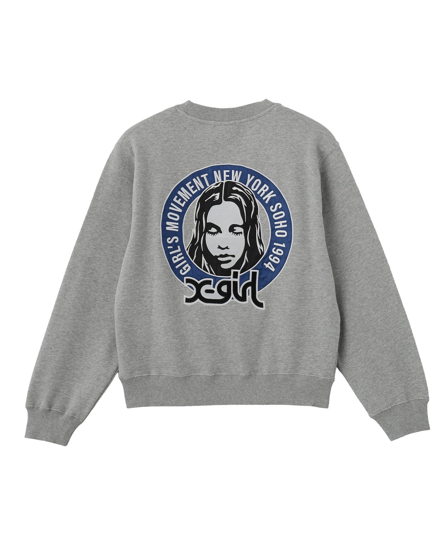 FACE IN CIRCLE LOGO PATCH CREWNECK SWEATSHIRT