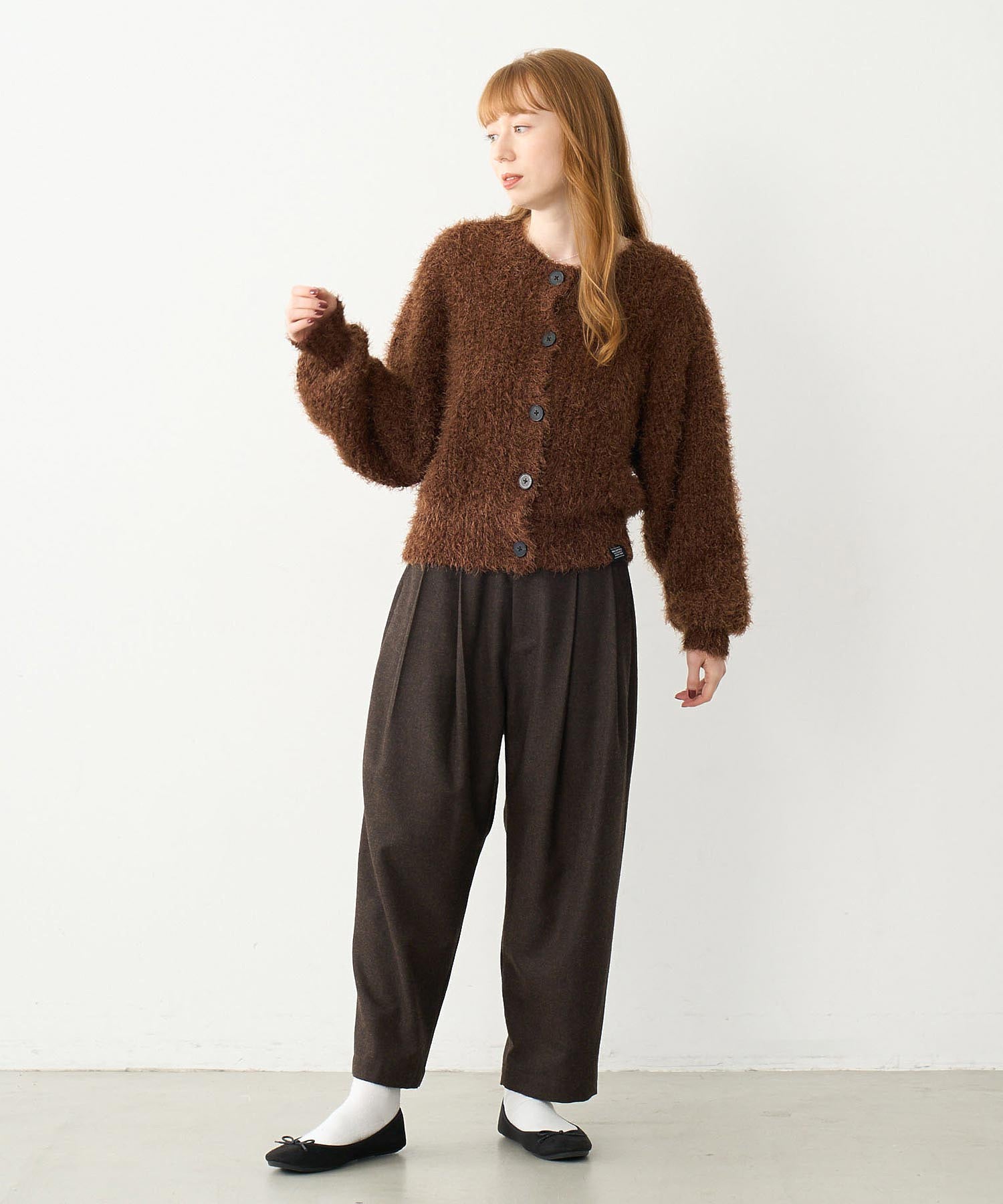 SHAGGY KNIT CARDIGAN