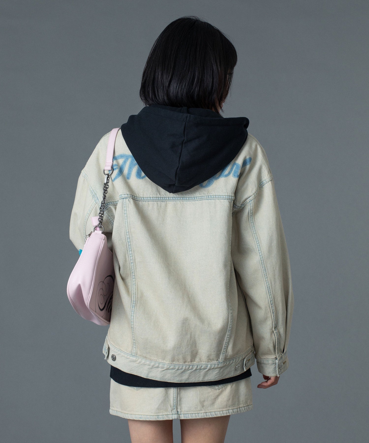 CURSIVE LOGO DENIM JACKET