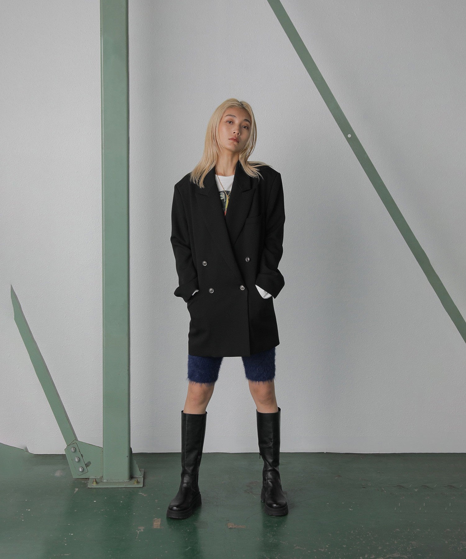 mici/ダブルブレストビッグジャケット