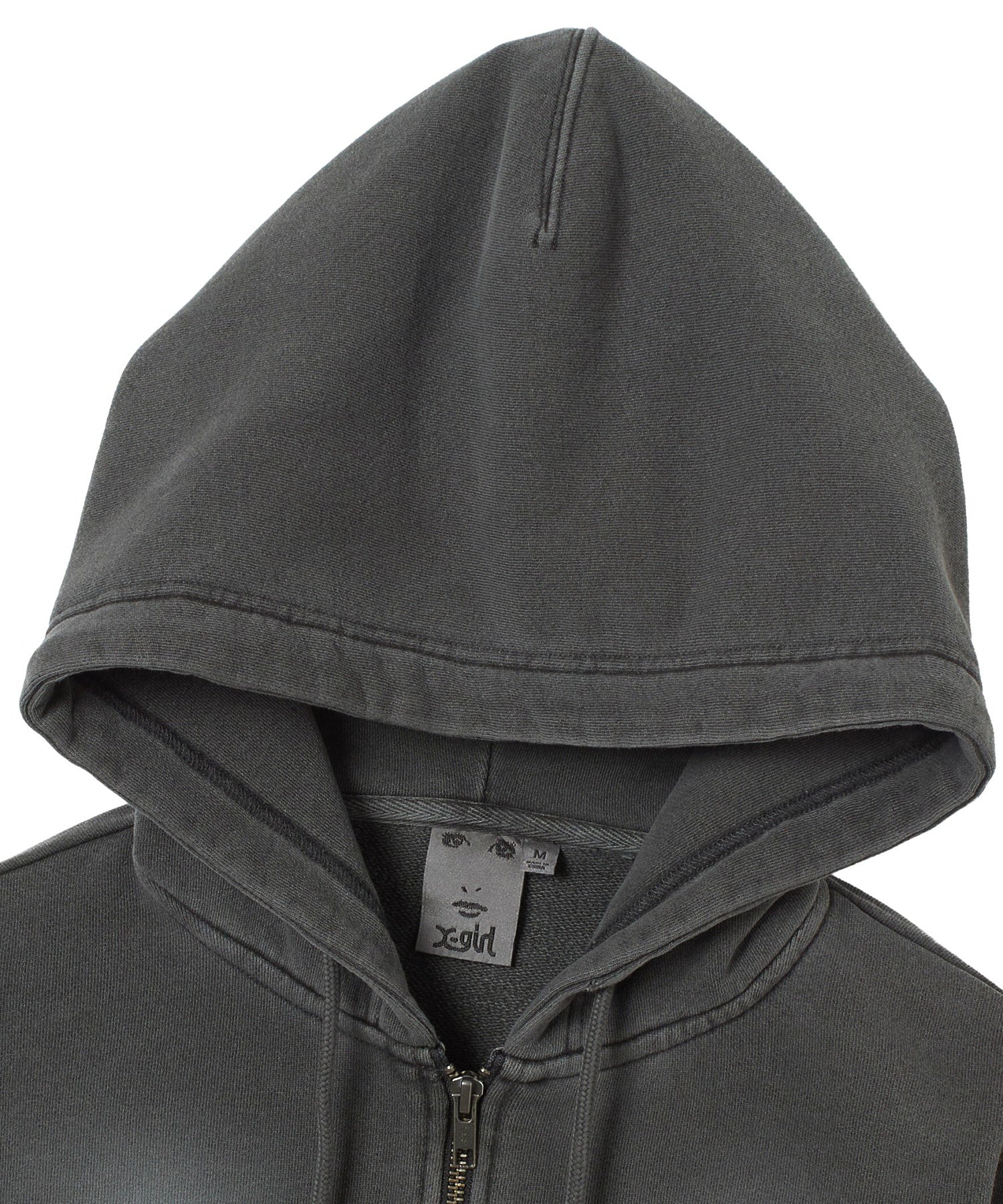 DISTRESSED ZIP UP SWEAT HOODIE