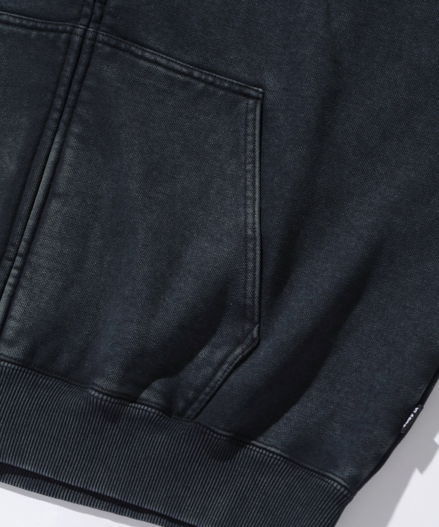 WASHED SLANTED OG ZIP HOODED SWEATSHIRT
