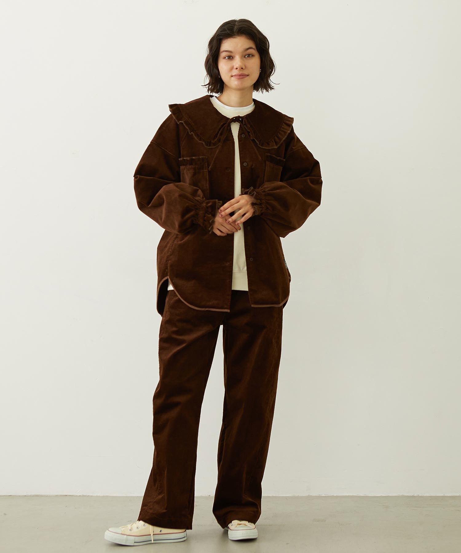 BIG COLLAR CORDUROY SHIRT