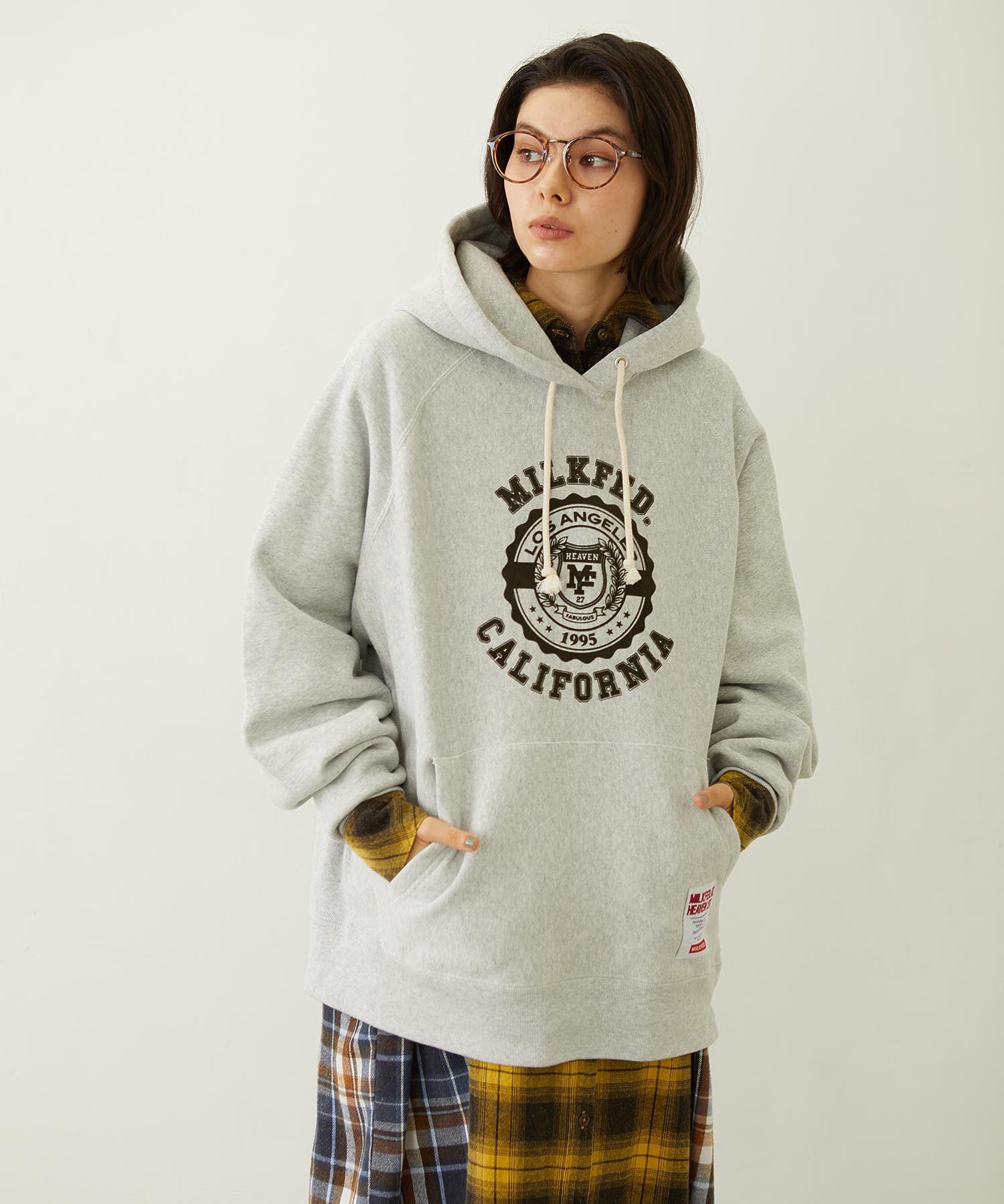MILKFED. × CHAMPION COLLEGE LOGO SWEAT HOODIE