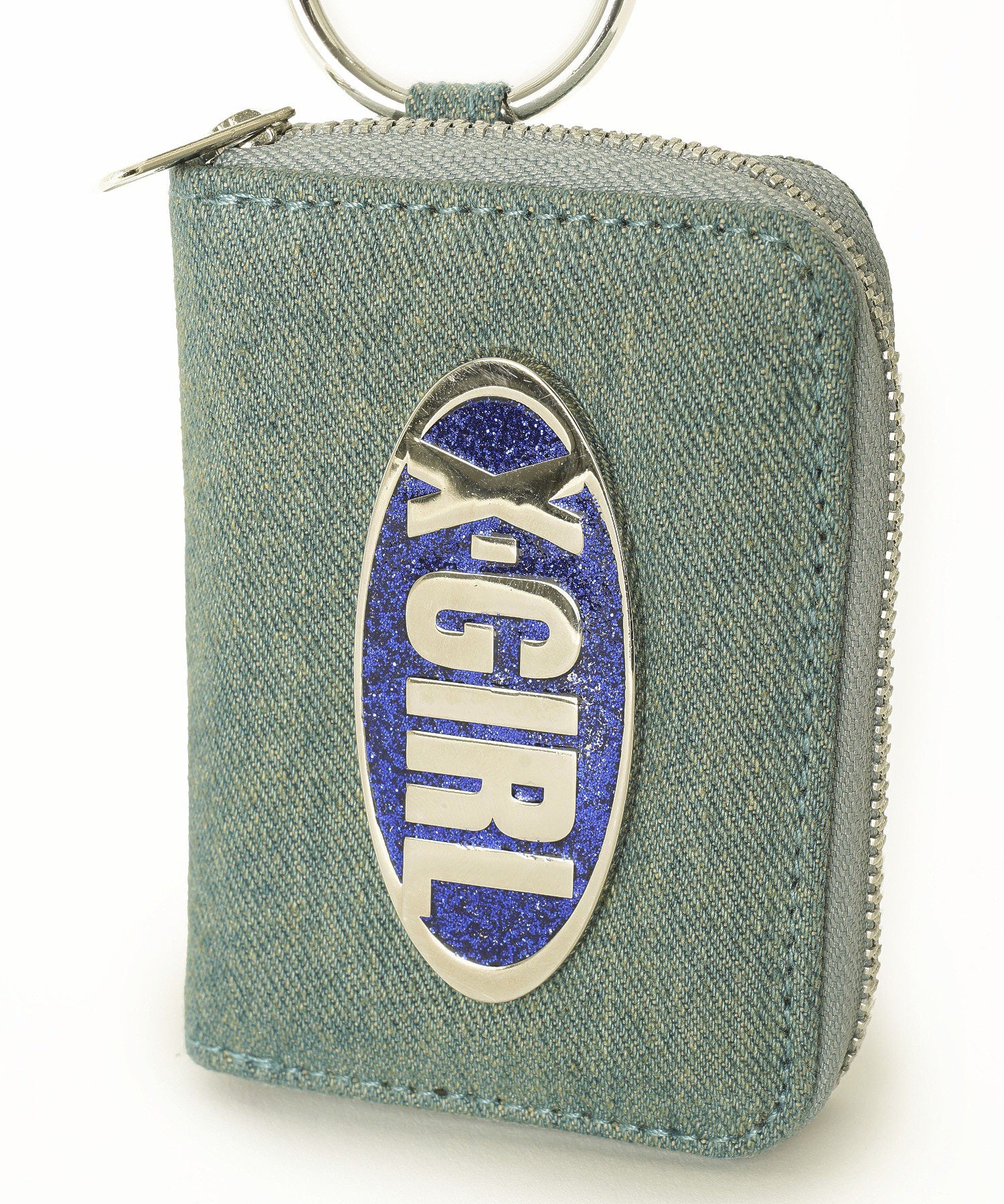 GLITTER OVAL LOGO COIN AND CARD CASE