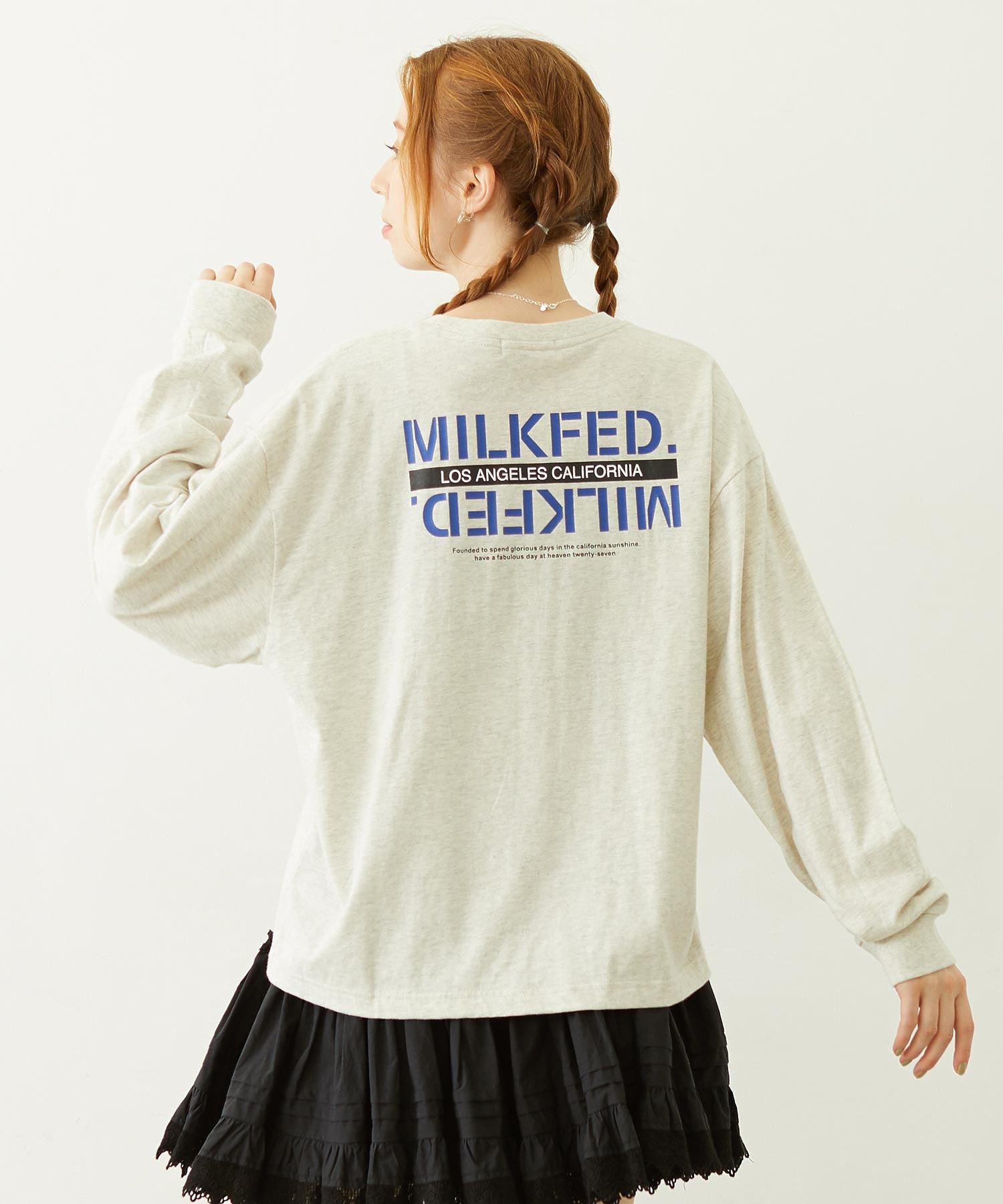 STENCIL CENTER LINE LOGO WIDE L/S TEE