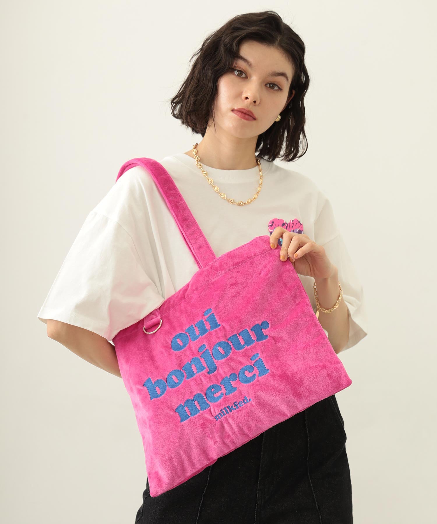 LOGO FLUFFY BAG