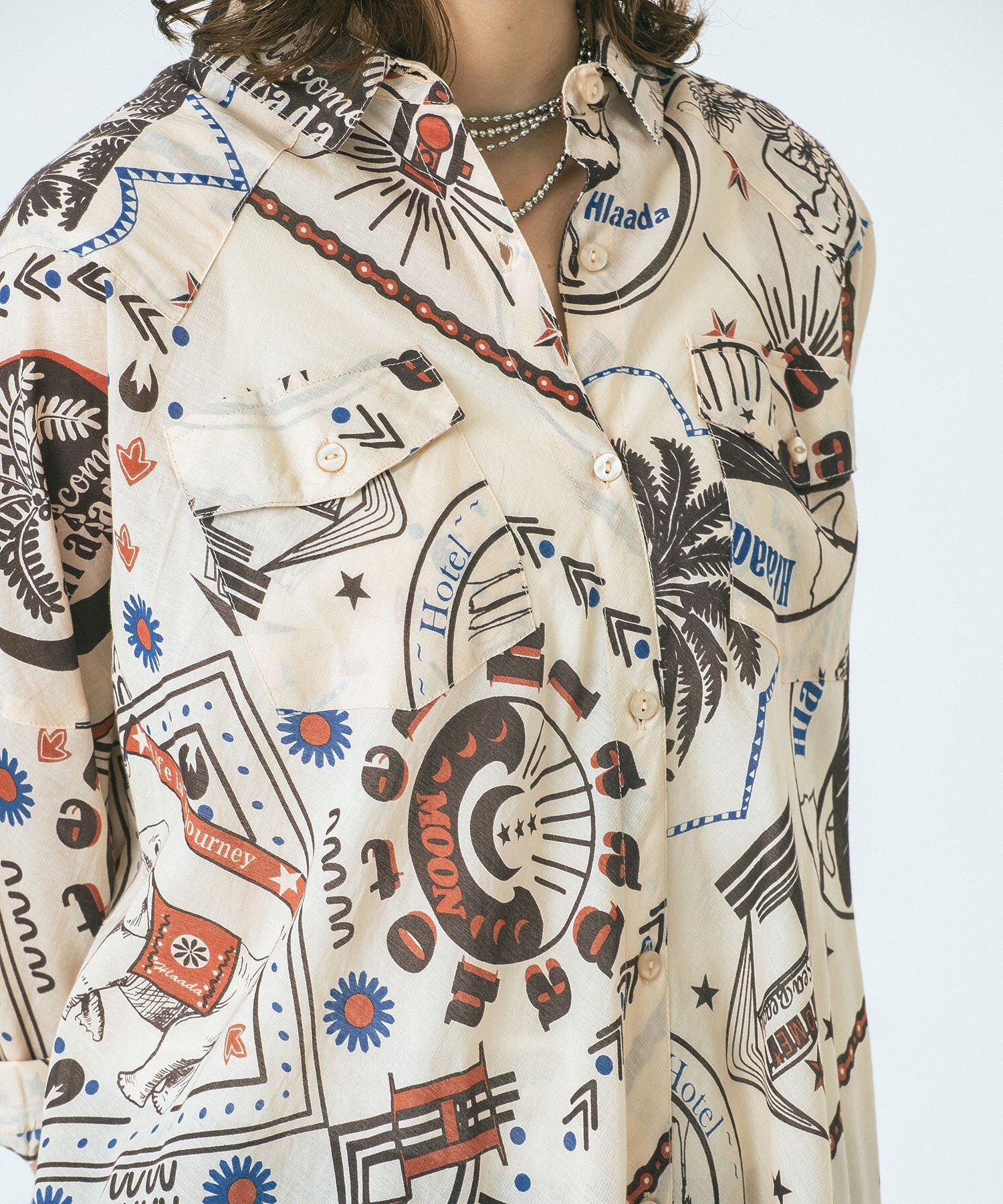 HLAADA for ROSE BUD/BANDANA BIAS SHIRT OP