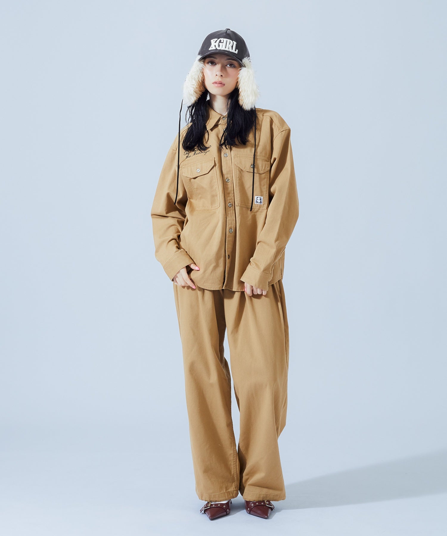 FAUX FUR EAR FLAP 5PANEL CAP