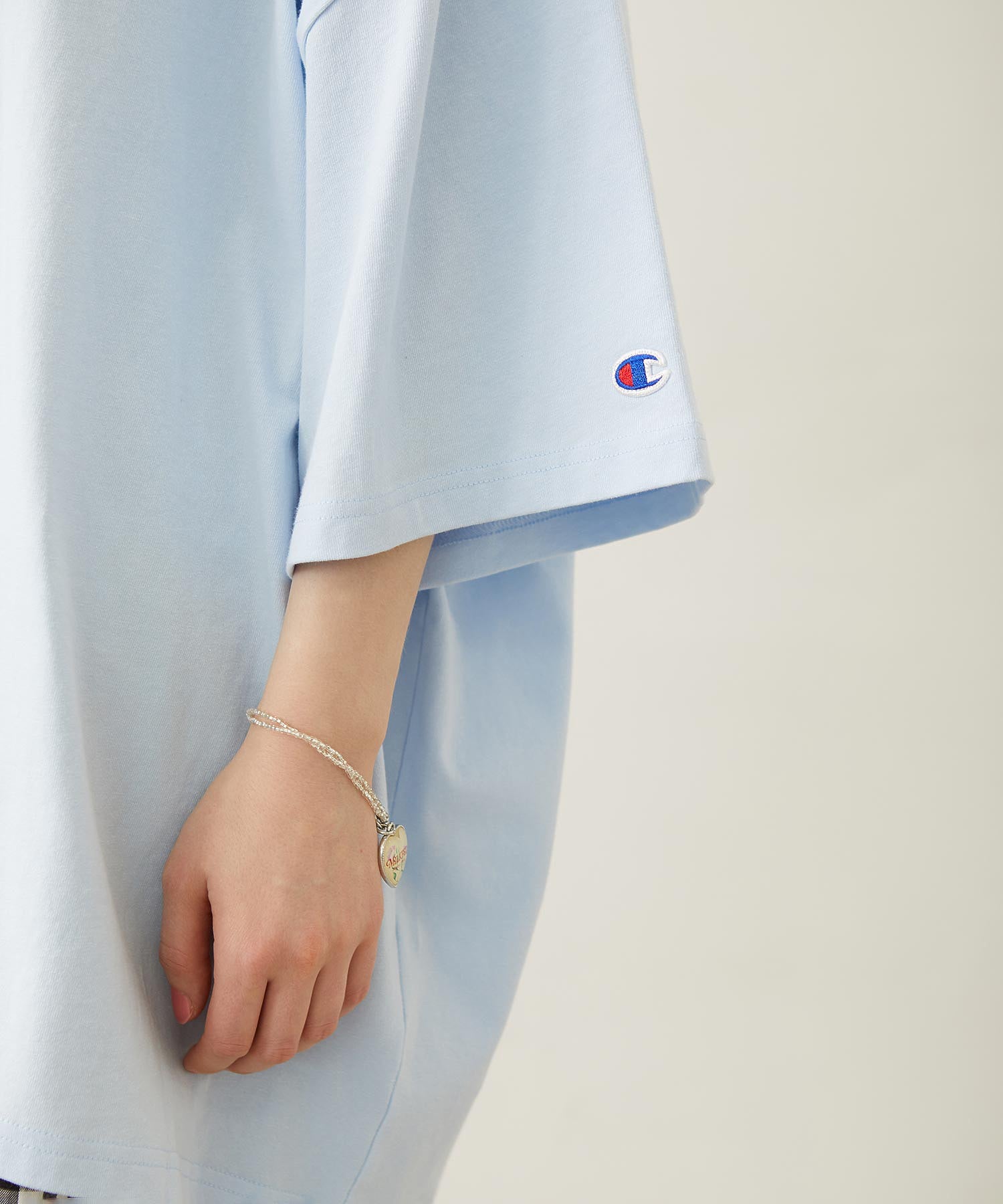 MILKFED.×CHAMPION LAYER LOGO BIG TEE