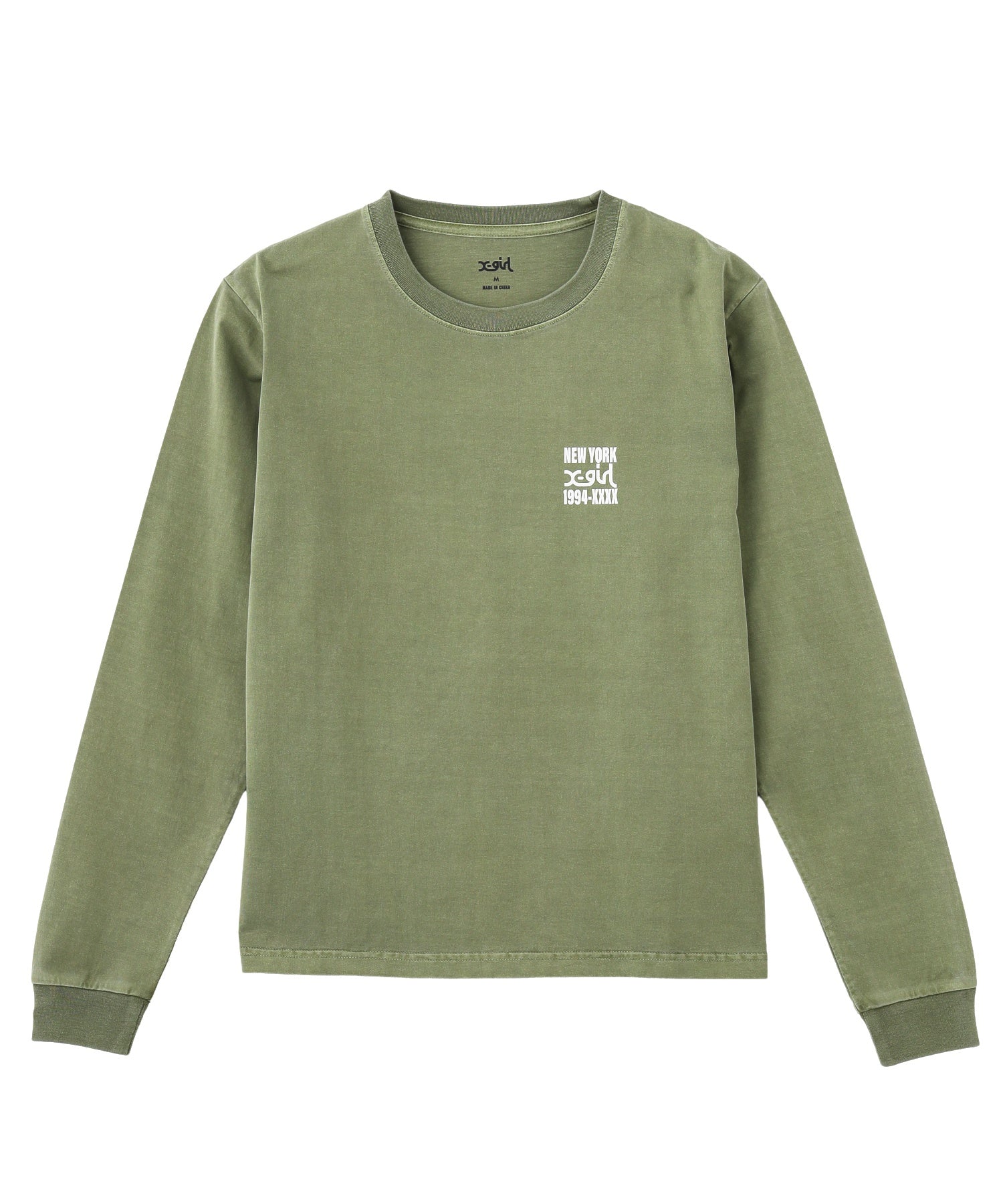 PIGMENT DYED BIG SPRAY LOGO L/S TEE