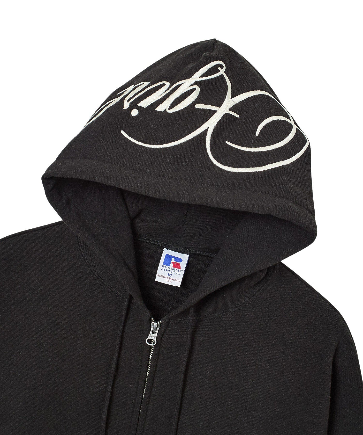 X-girl × Russell SCRIPT LOGO ZIP UP SWEAT HOODIE