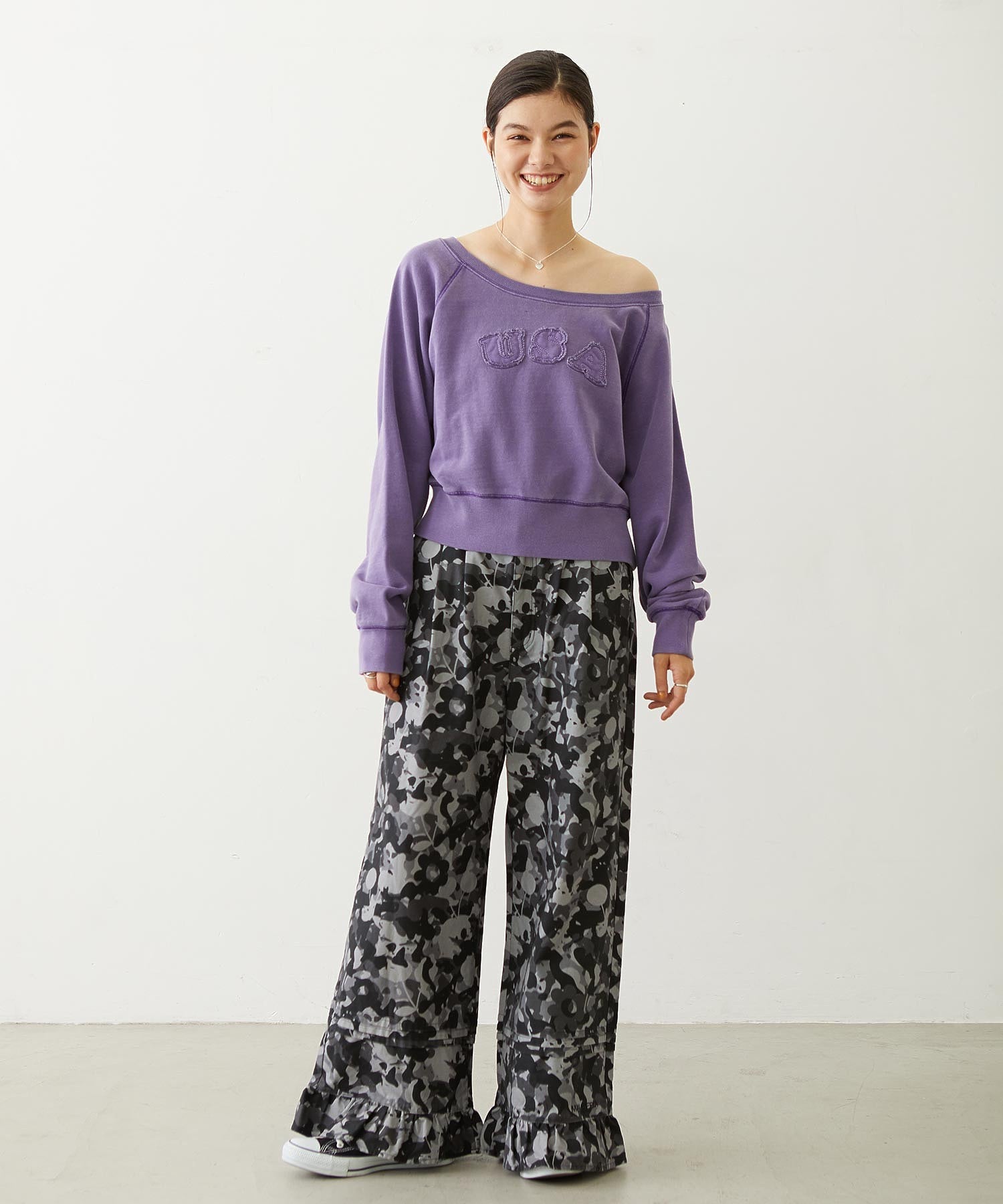 WASHED OFF SHOULDER TOP