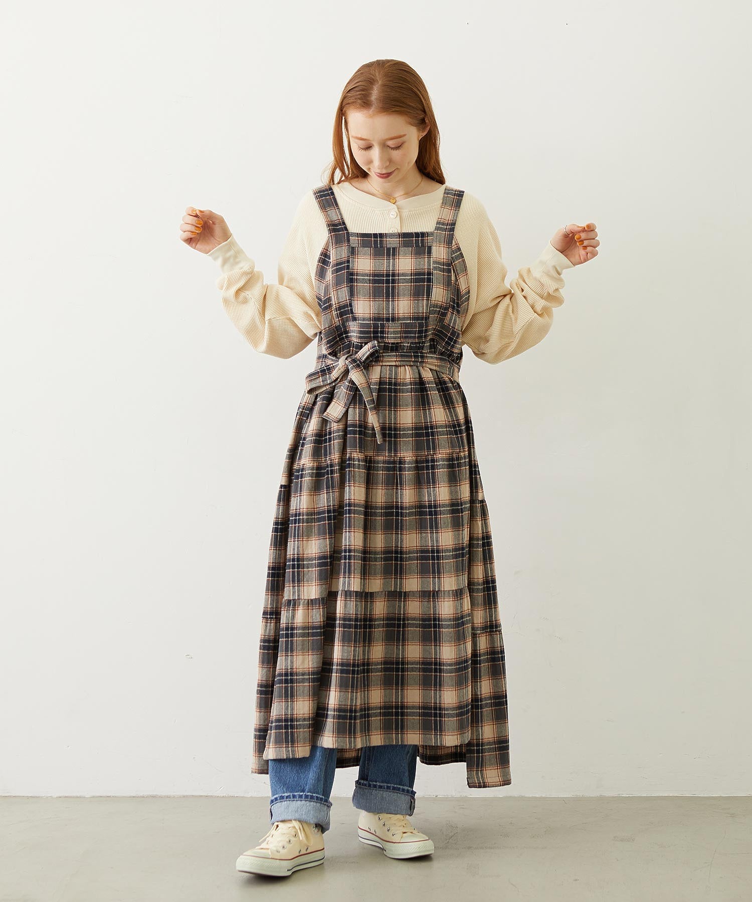 APRON TIERED DRESS