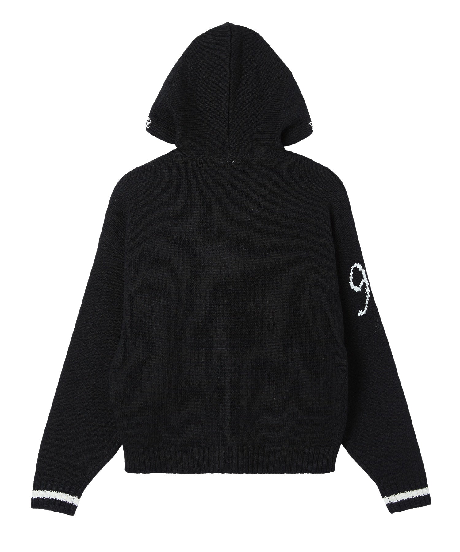 FRONT SLIT KNIT HOODIE