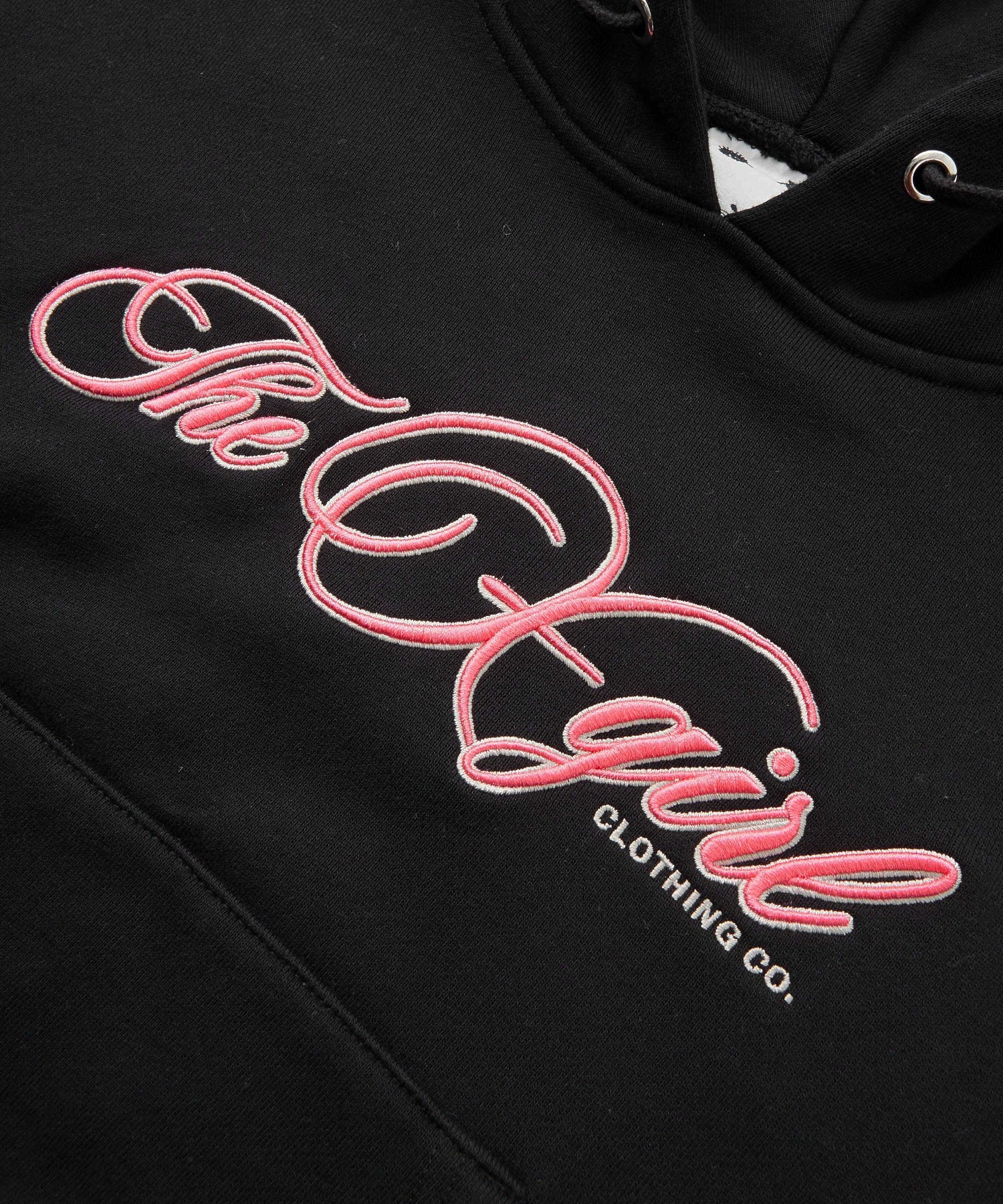 CURSIVE LOGO EMBROIDERY COMPACT SWEAT HOODIE