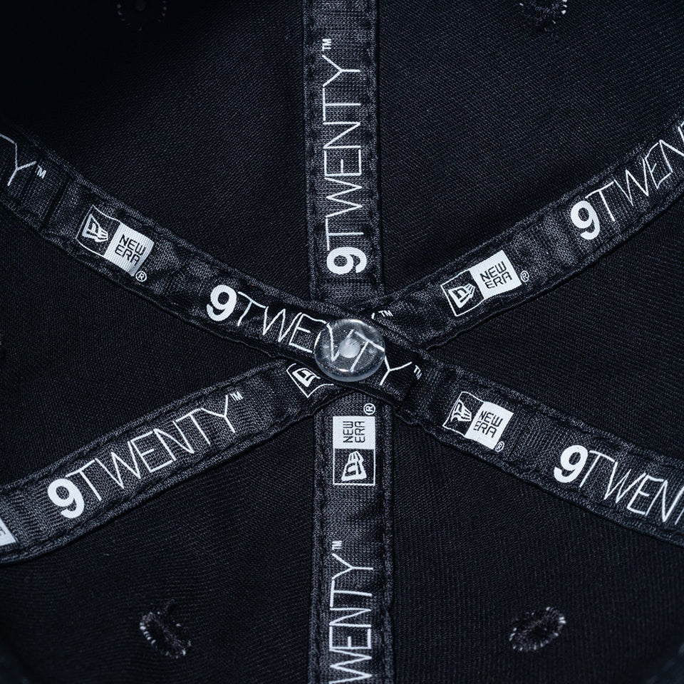 【NEWERA/YOUTH】920 WASHED NEYYAN BLK WHI 25J