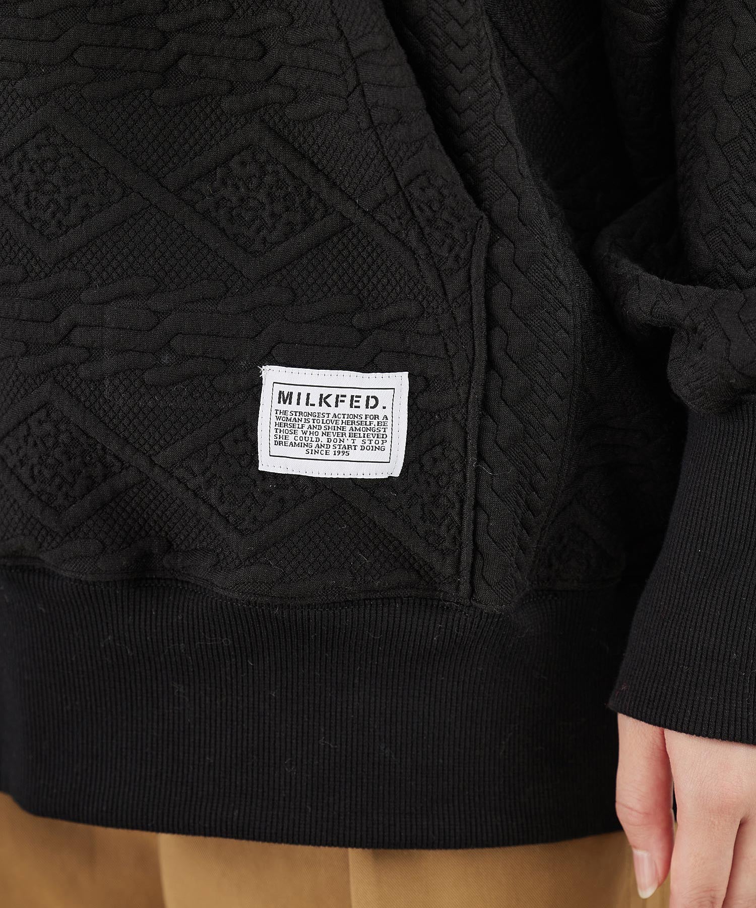 JACQUARD RAGLAN HOODIE MILKFED.