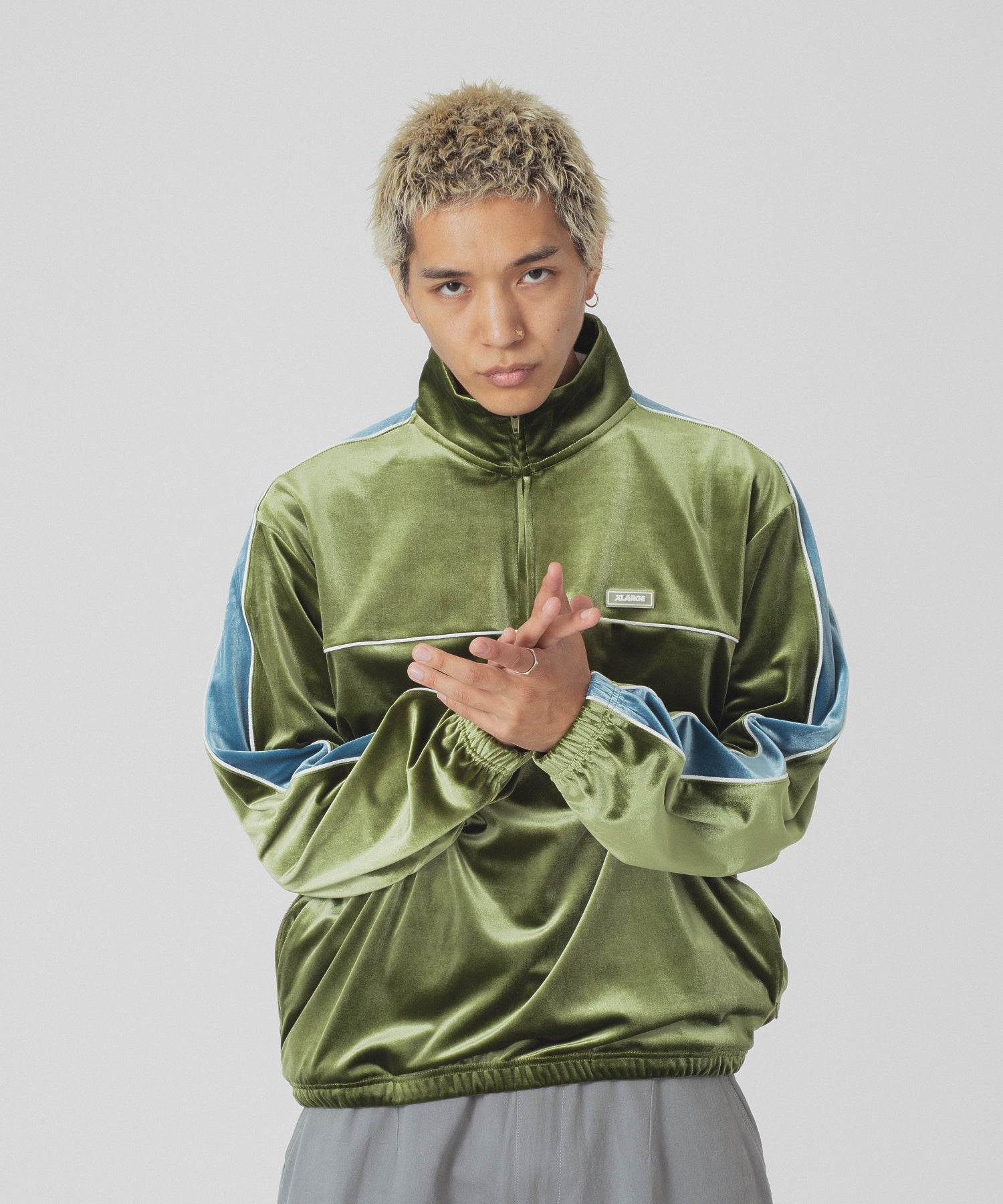 VELOUR HALF ZIP JACKET