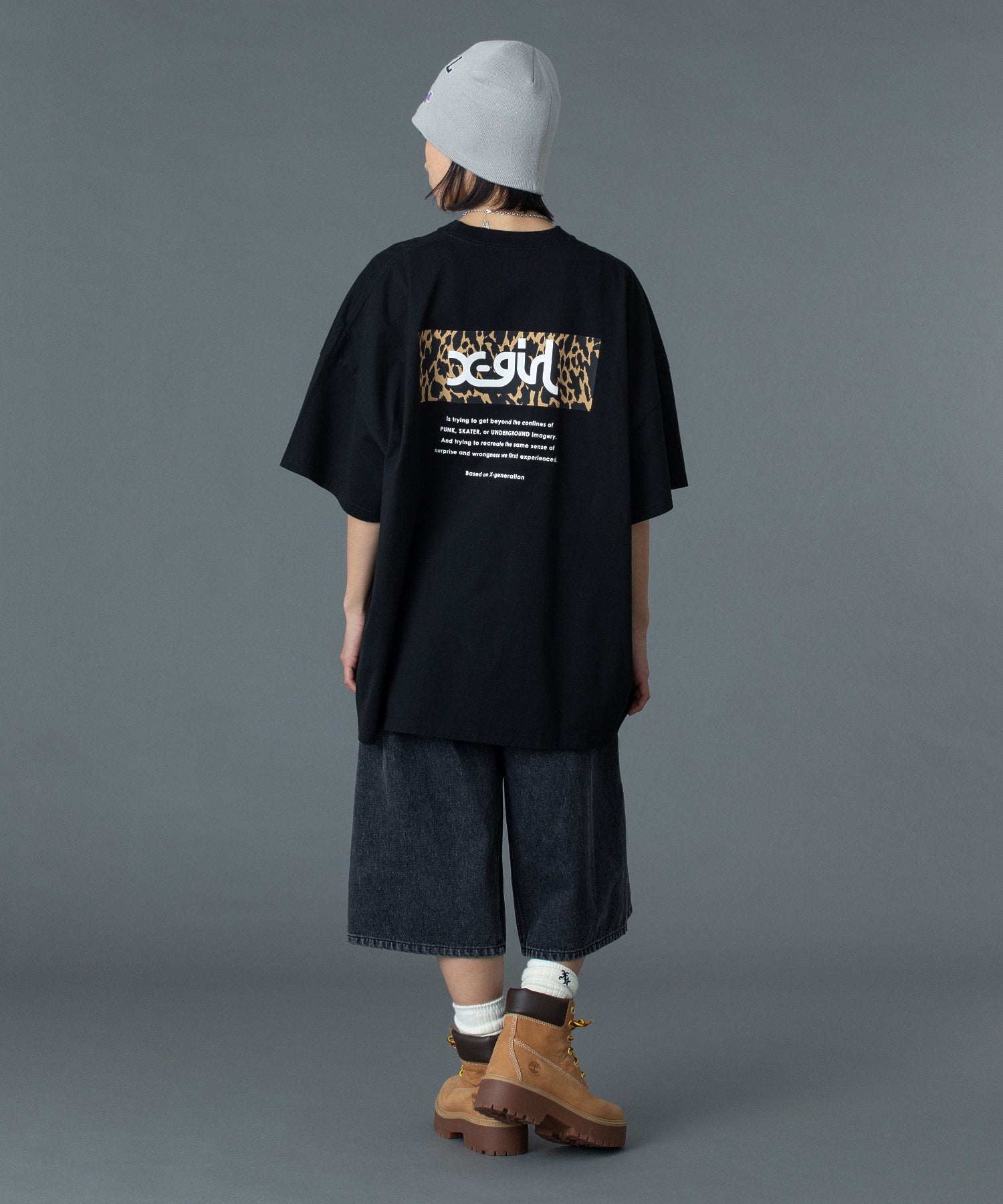 LEOPARD BOX LOGO S/S BIG TEE DRESS