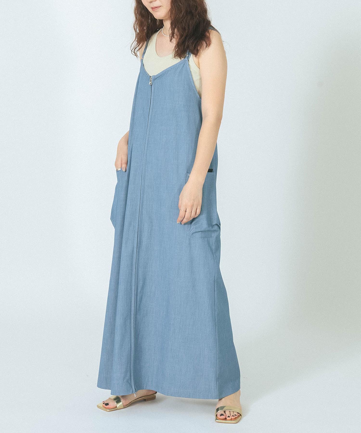 THOUSAND MILExGENE HEAVENS/BACK CROSS NALLOW STRAP DRESS