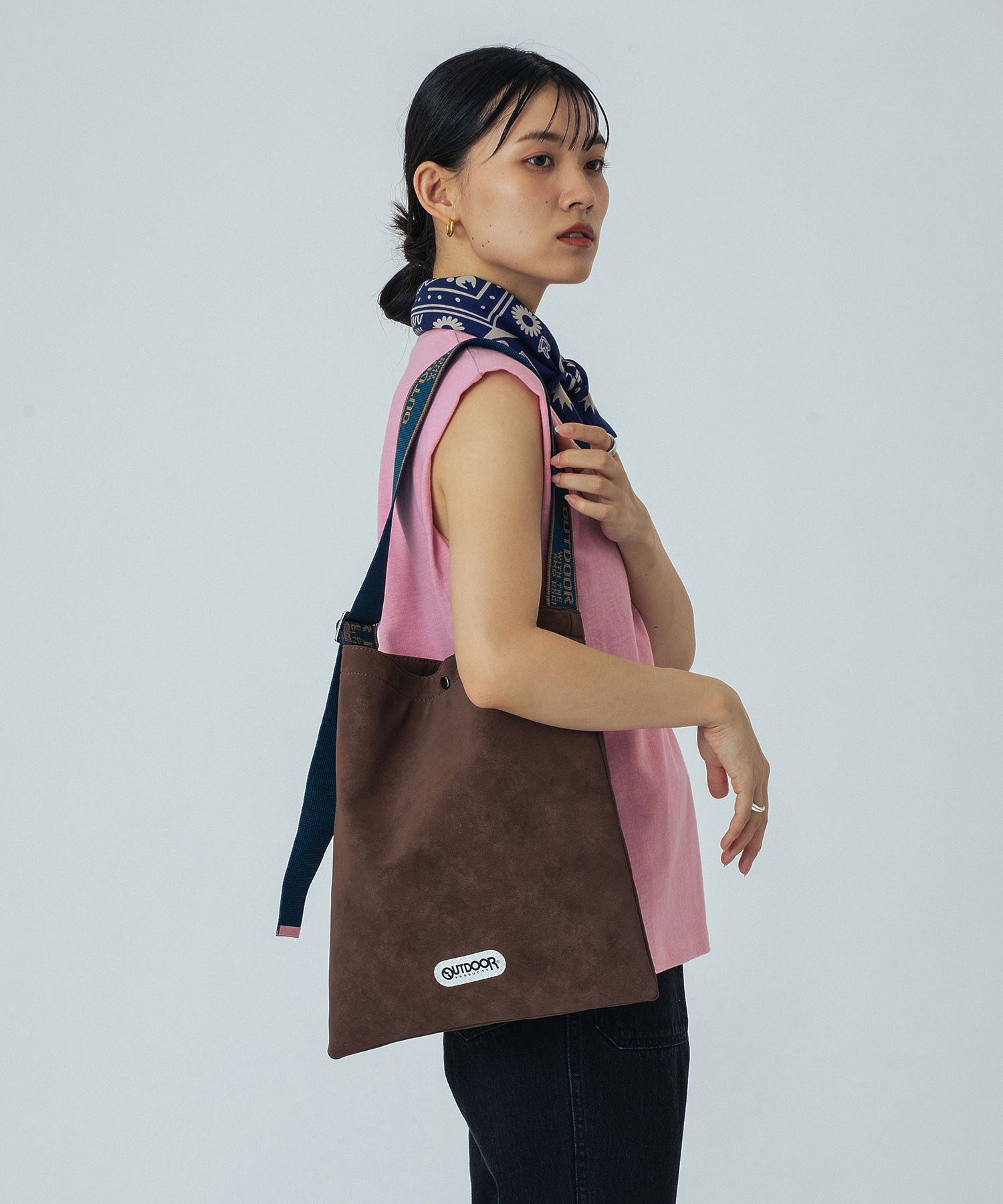 【ブラウンROSE BUD別注カラー】OUTDOOR/SUEDE LIKE TOTE