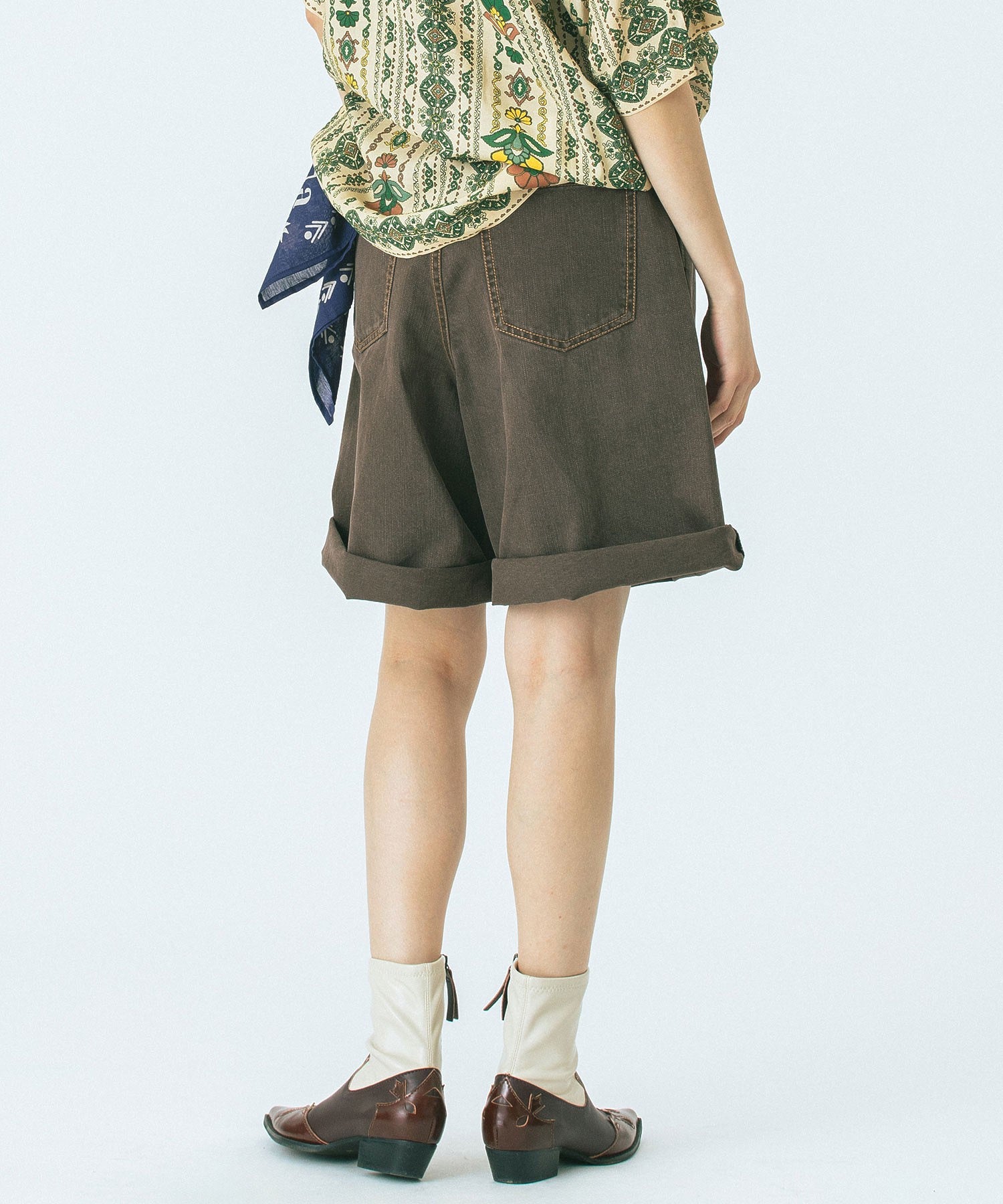 CREOLME/TUCK HALF PANTS